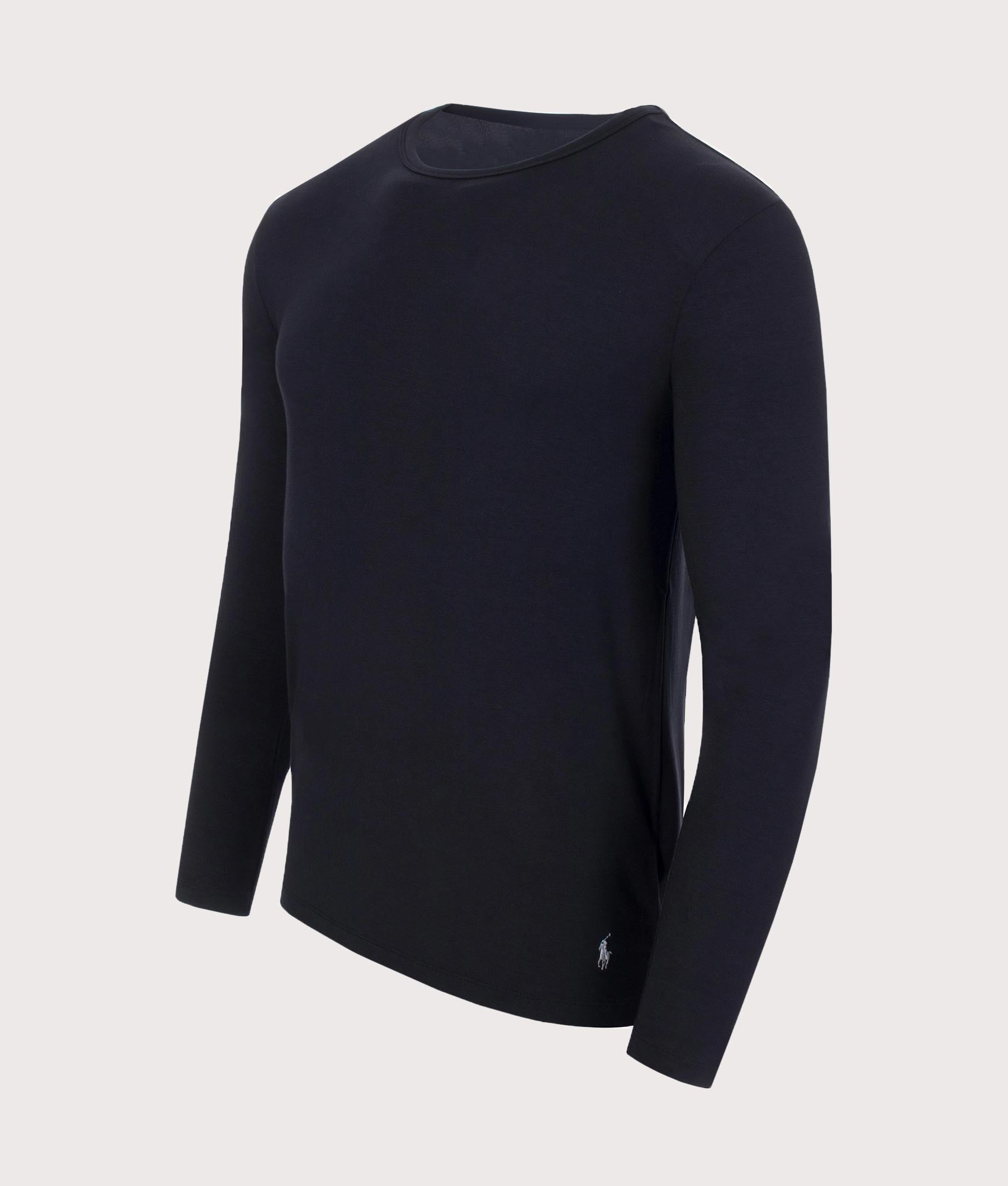 Polo Ralph Lauren Mens Slim Fit Long Sleeve Lounge T-Shirt - Colour: 002 Polo Black Silver PP - Size