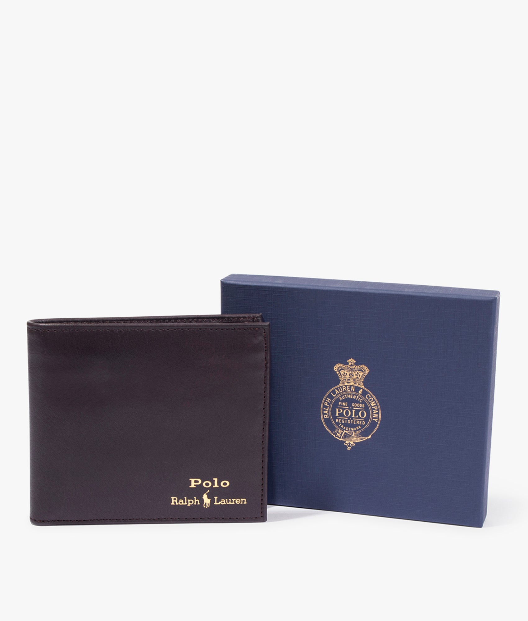 Polo Ralph Lauren Mens Suffolk Billfold Smooth Leather Wallet - Colour: 001 Brown - Size: One Size