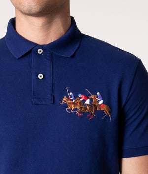 Custom Slim Fit Triple Pony Polo Shirt Freshwater | Polo Ralph Lauren |  EQVVS