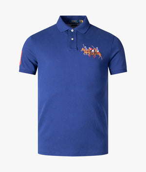 Custom Slim Fit Triple Pony Polo Shirt Freshwater | Polo Ralph Lauren |  EQVVS