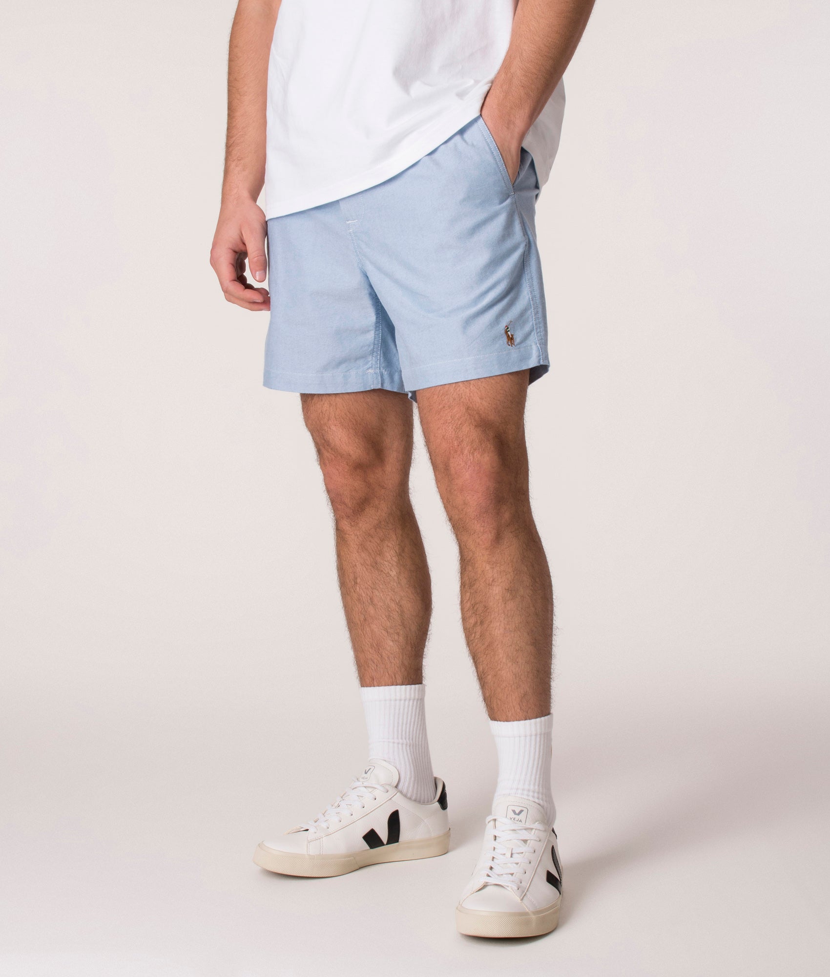 Polo Prepster Oxford Flat Shorts BSR Blue | Polo Ralph Lauren | EQVVS