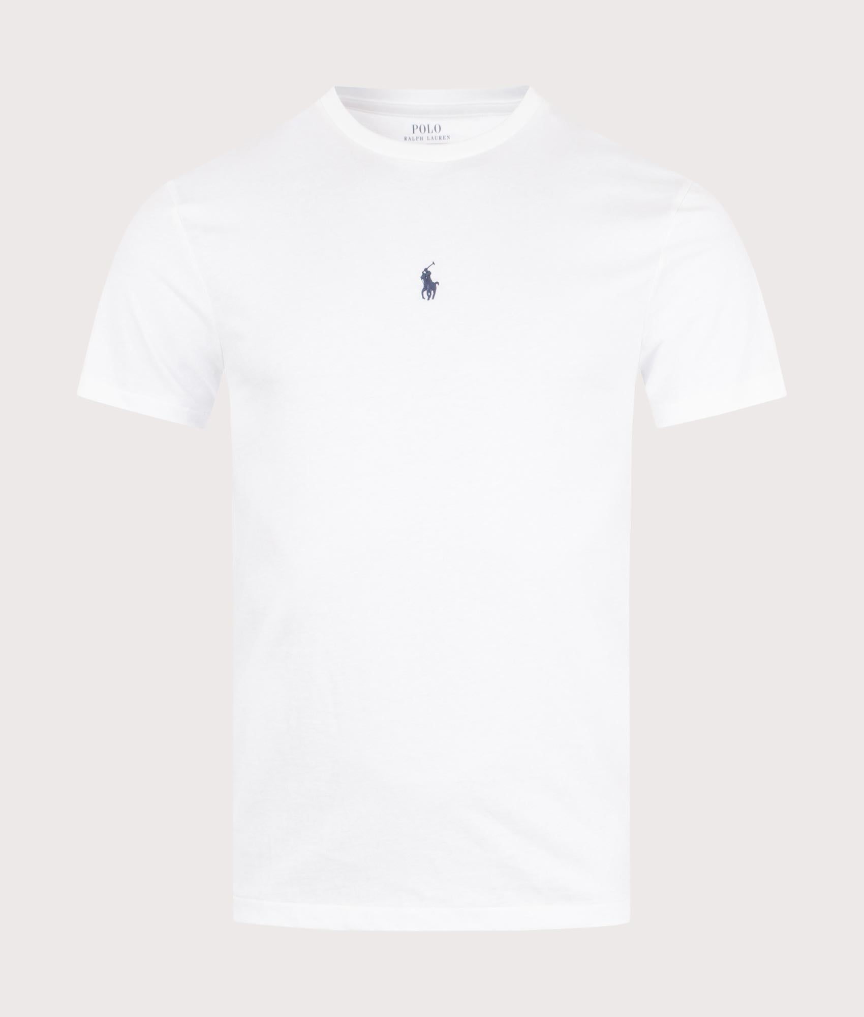 Polo Ralph Lauren Mens Custom Slim Fit Jersey T-Shirt - Colour: 002 White - Size: Medium