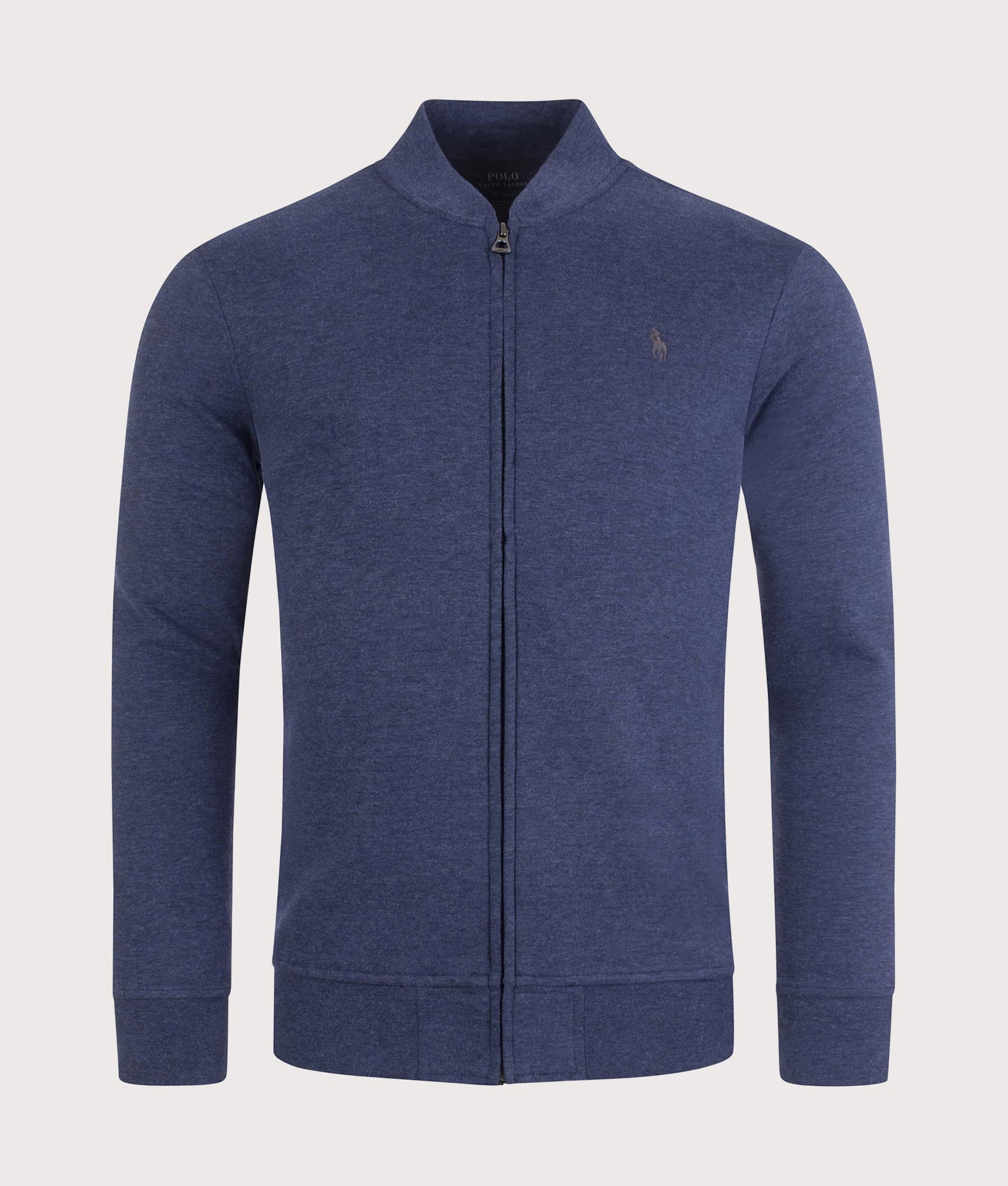 Polo Ralph Lauren Mens Luxury Jersey Zip Through Baseball Sweatshirt - Colour: 002 Spring Navy Heath