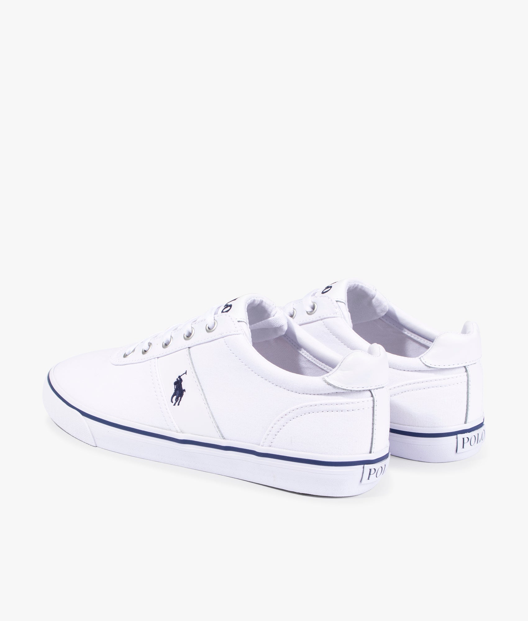 Hanford Canvas Low Top Sneakers White Navy | Polo Ralph Lauren | EQVVS