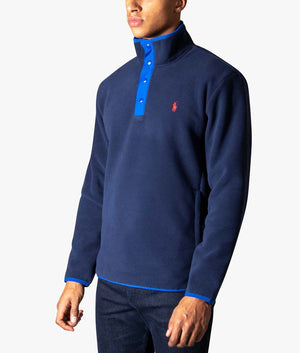 Relaxed Fit Funnel Neck Fleece Sweatshirt Cruise Navy | Polo Ralph Lauren |  EQVVS