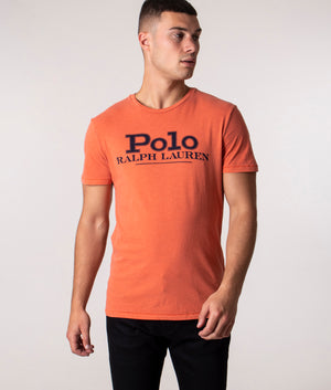 Custom Slim Fit Logo T-Shirt College Orange | Polo Ralph Lauren | EQVVS