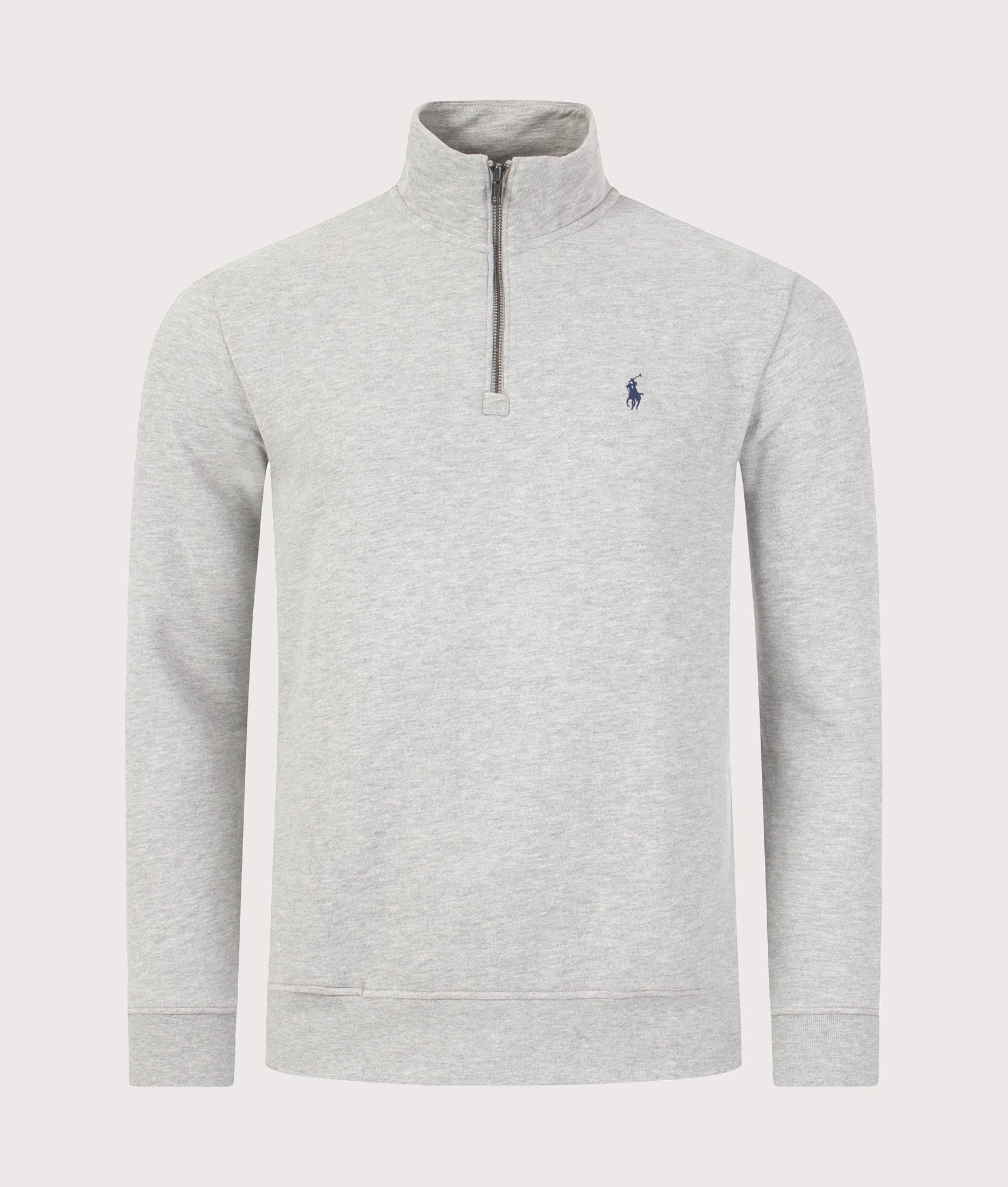 Polo Ralph Lauren Mens Relaxed Fit Quarter Zip RL Fleece Sweatshirt - Colour: 002 Andover Heather - 