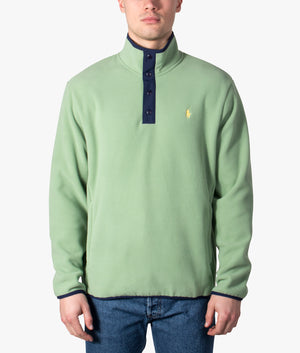 Relaxed Fit Funnel Neck Fleece Sweatshirt Outback Green | Polo Ralph Lauren  | EQVVS