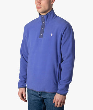 Relaxed Fit Mockneck Fleece Sweatshirt Liberty Blue | Polo Ralph Lauren |  EQVVS