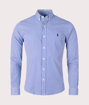 Slim Fit Striped Poplin Shirt Blue/White | Polo Ralph Lauren | EQVVS