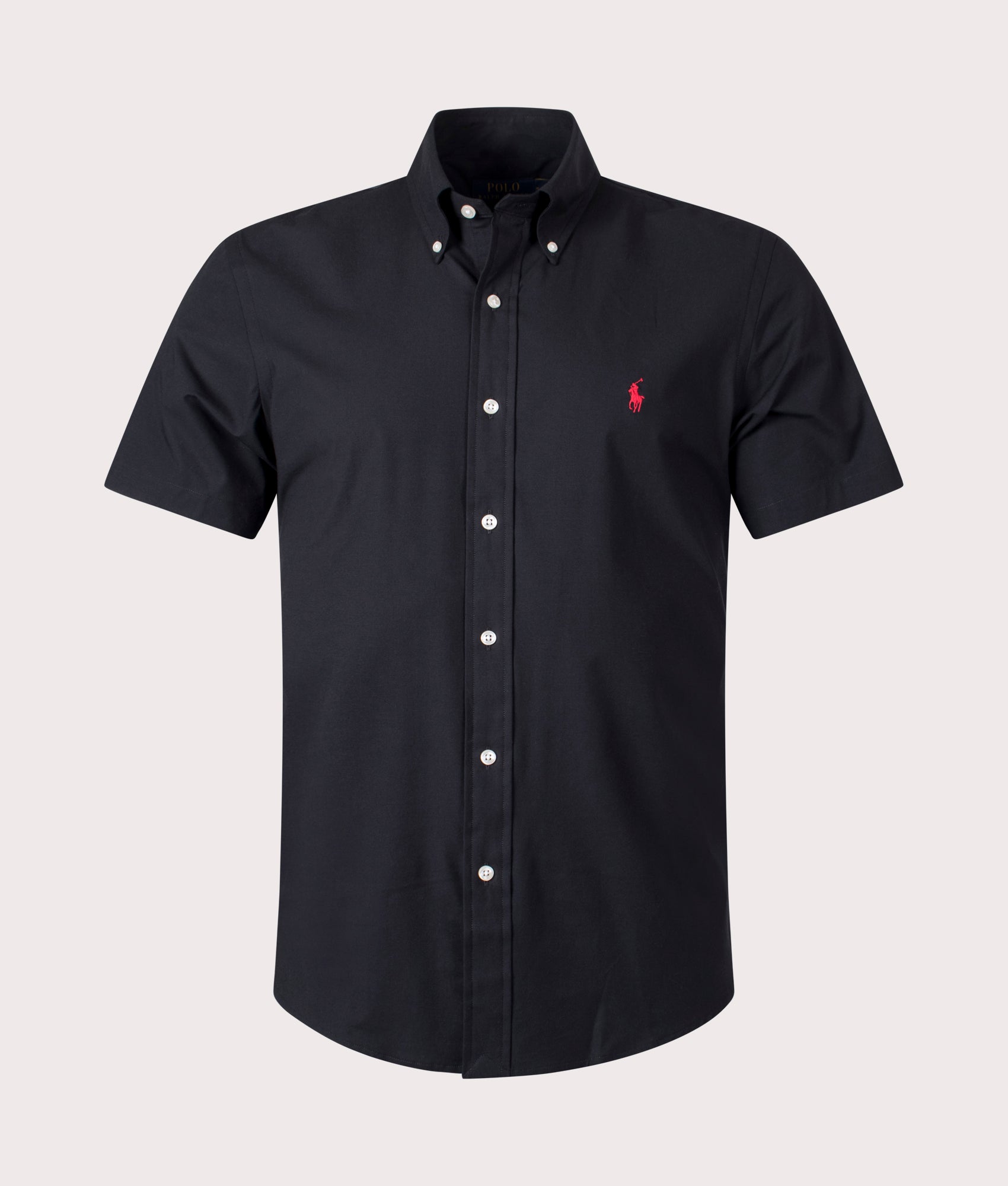 Polo Ralph Lauren Mens Custom Slim Fit Short Sleeve Shirt - Colour: 001 Polo Black - Size: Large