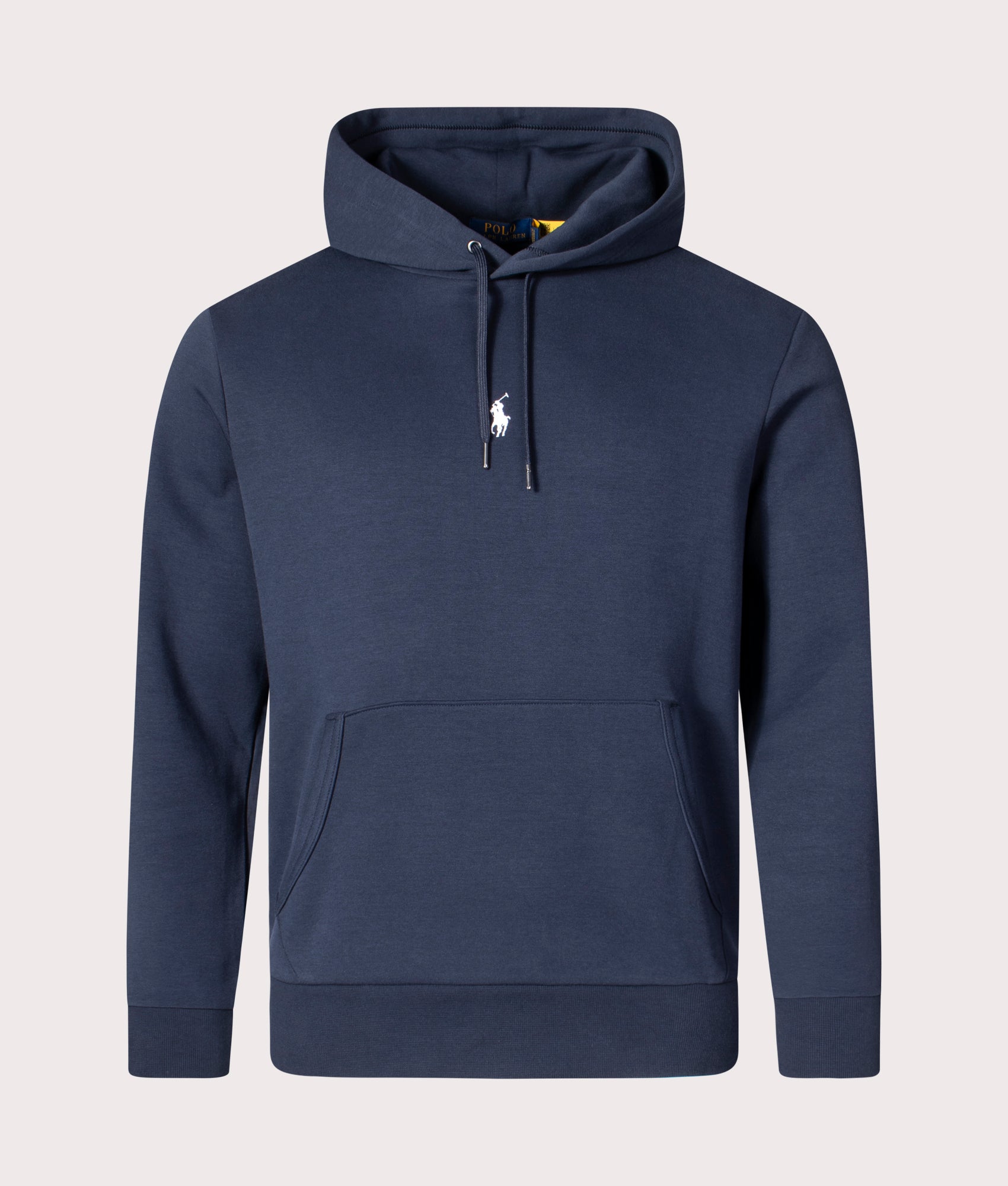 Polo Ralph Lauren Mens Double Knit Central Logo Hoodie - Colour: 006 Aviator Navy - Size: Medium