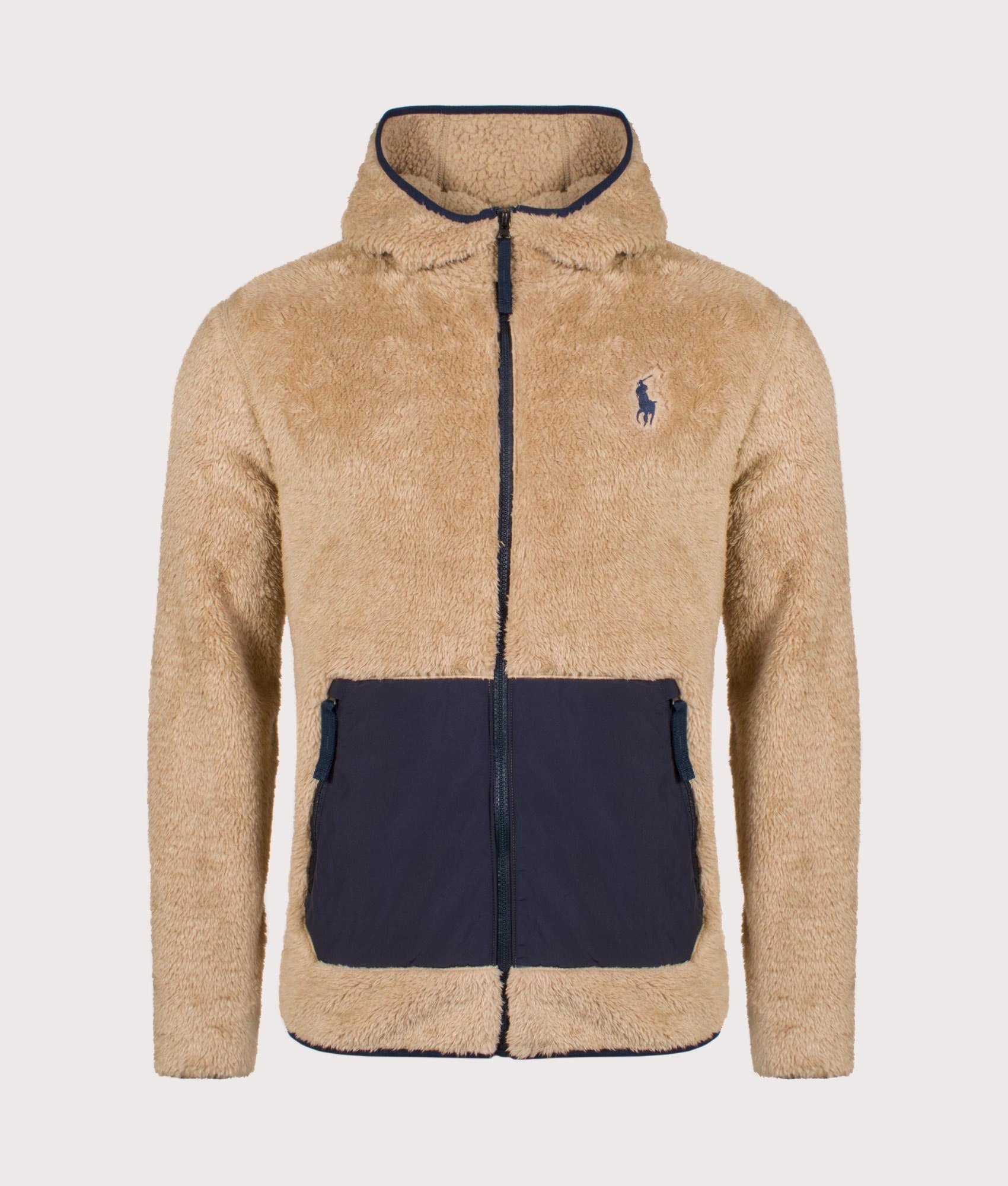 Zip Through Fleece Hoodie Vintage Khaki | Polo Ralph Lauren | EQVVS