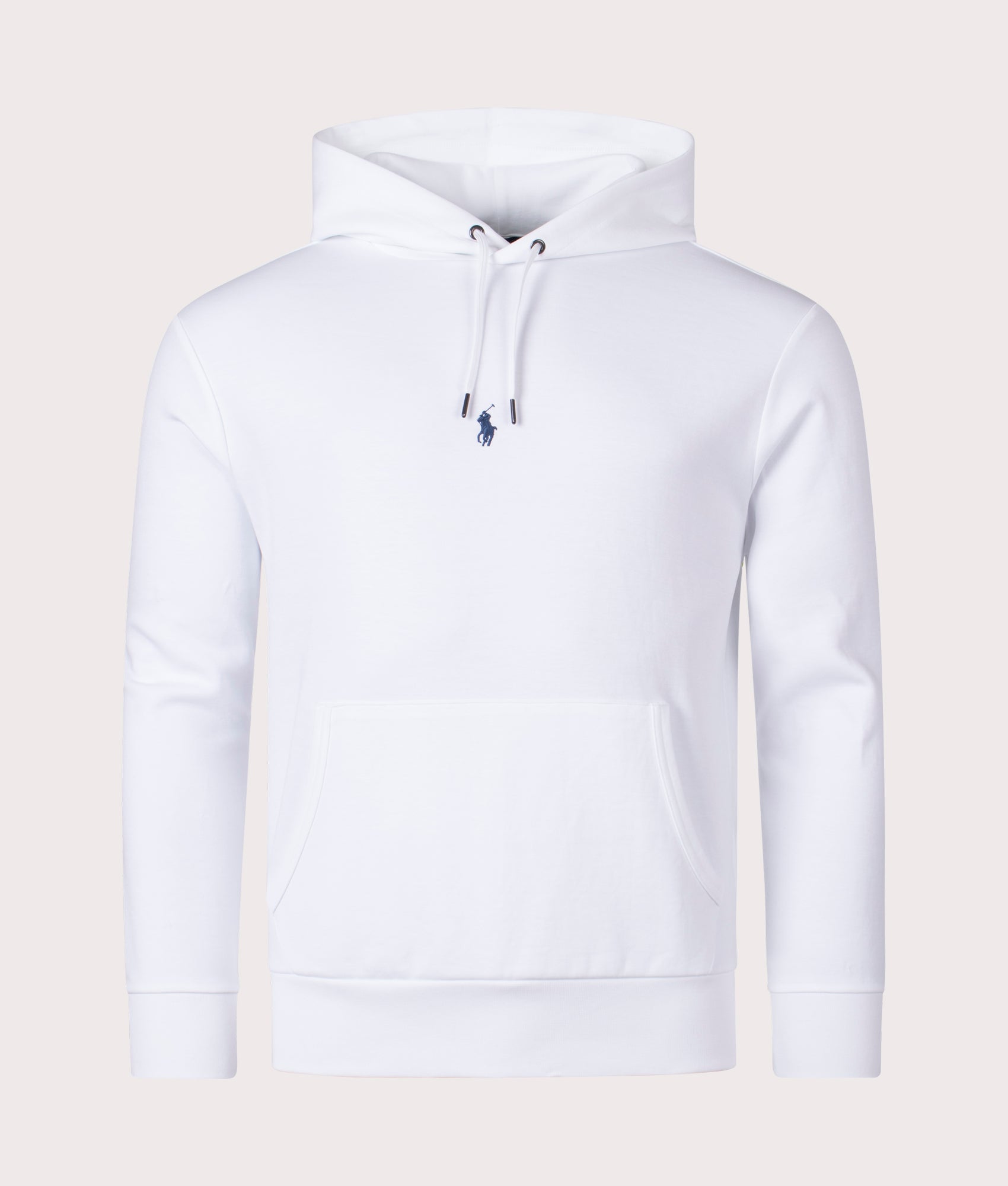Double Knit Central Logo Hoodie White | Polo Ralph Lauren | EQVVS