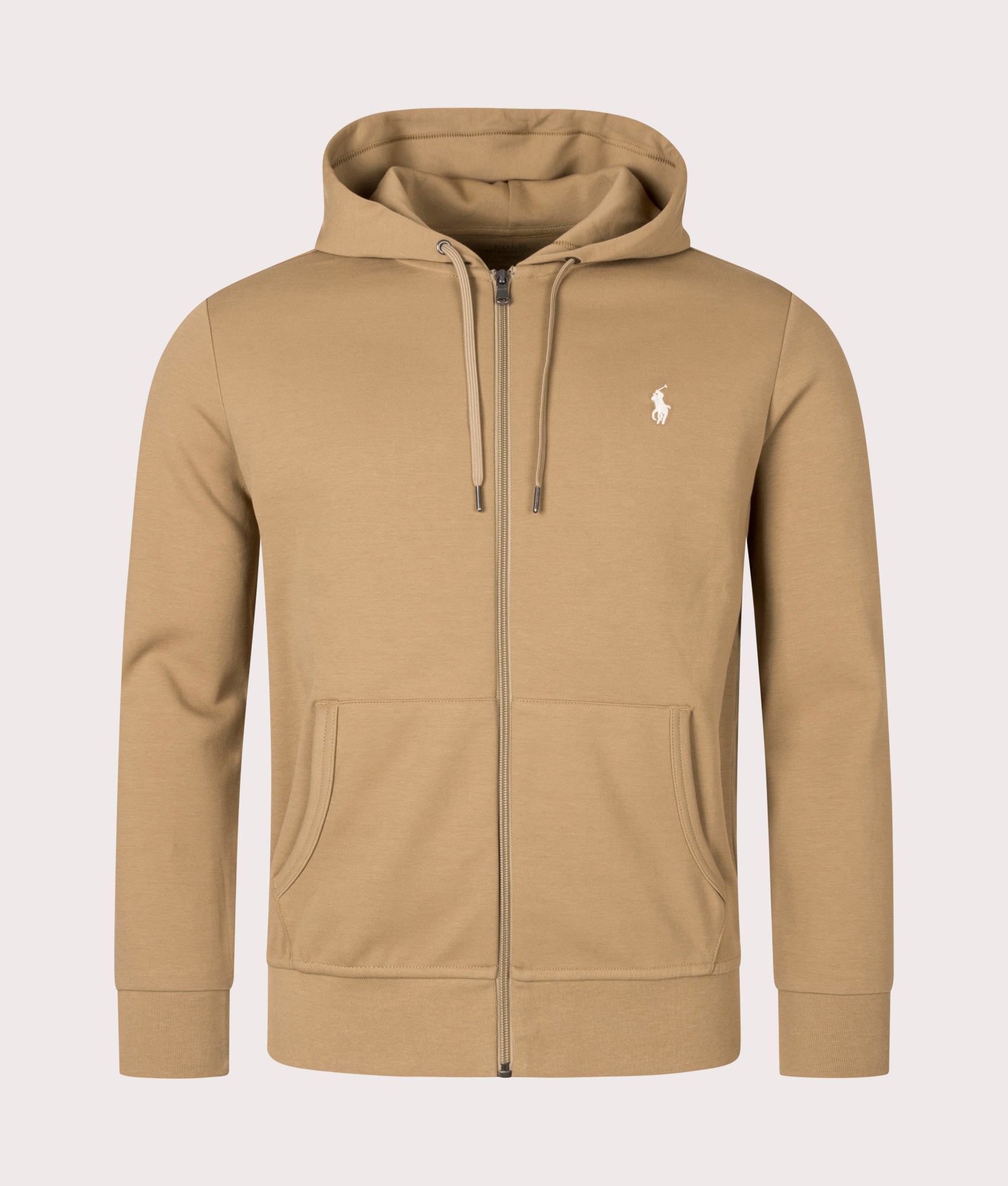 Zip Through Double Knit Hoodie Khaki | Polo Ralph Lauren | EQVVS