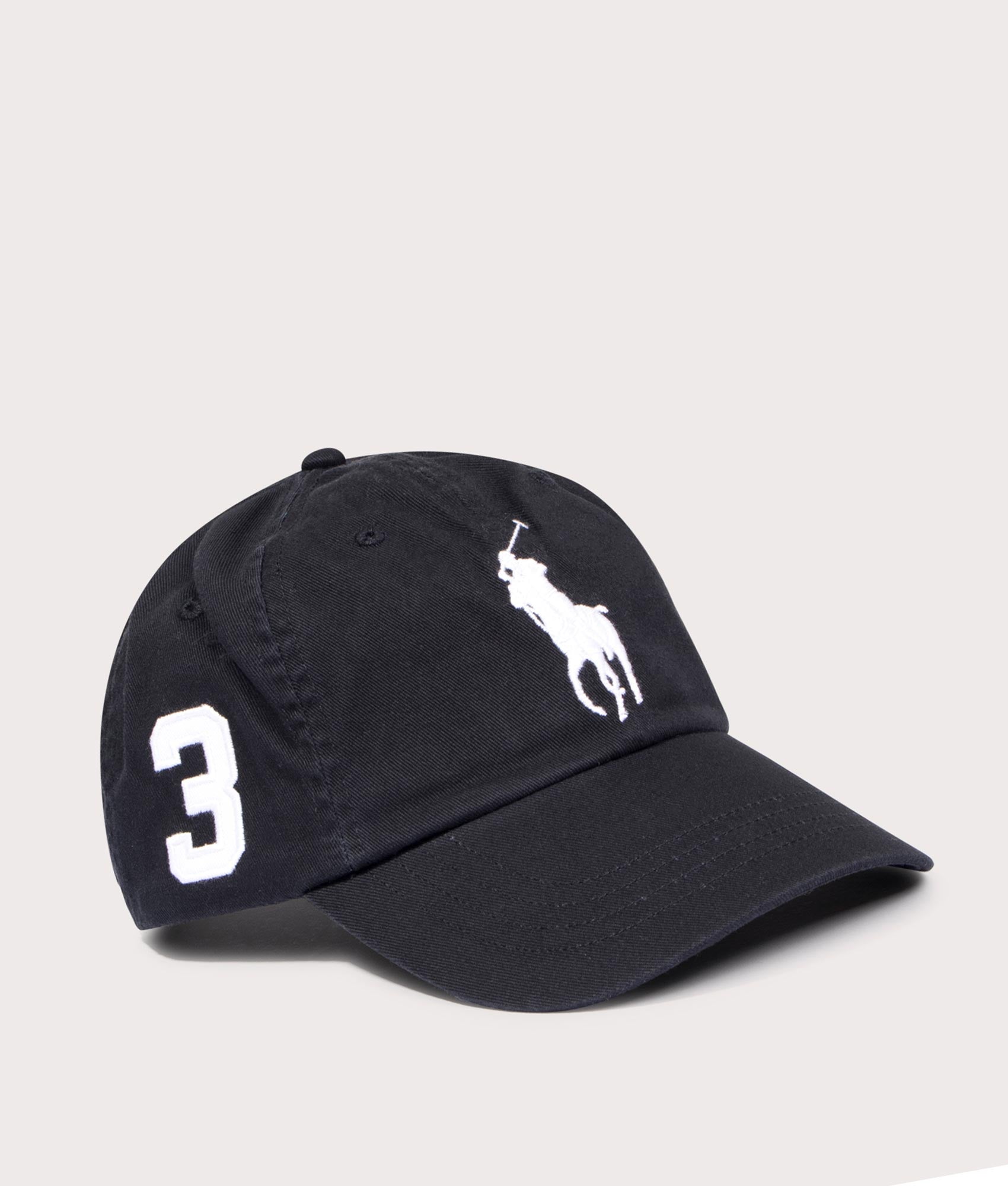 Polo Ralph Lauren Mens Big Pony Chino Baseball Cap - Colour: 015 RL Black - Size: One Size