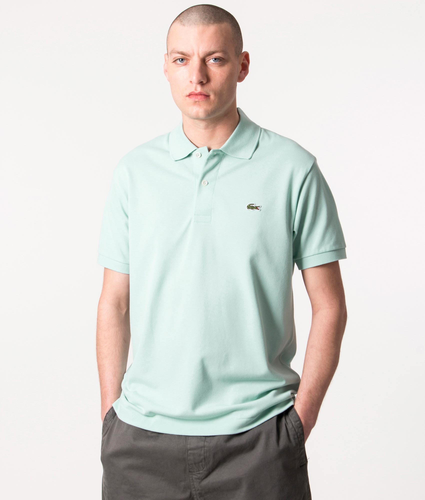 Lacoste Mens L1212 Croc Logo Polo Shirt - Colour: LGF Pastille Mint - Size: 7/XXL