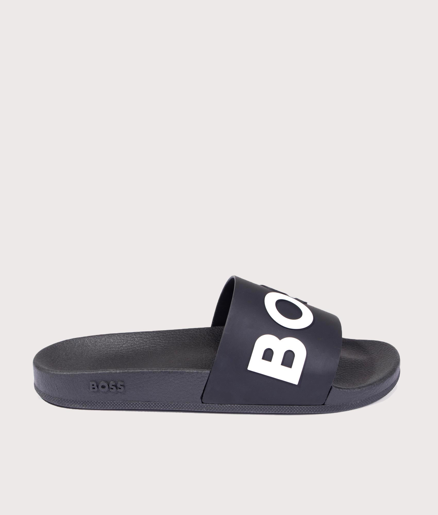 BOSS Mens Bay It Sliders - Colour: 001 Black - Size: 8