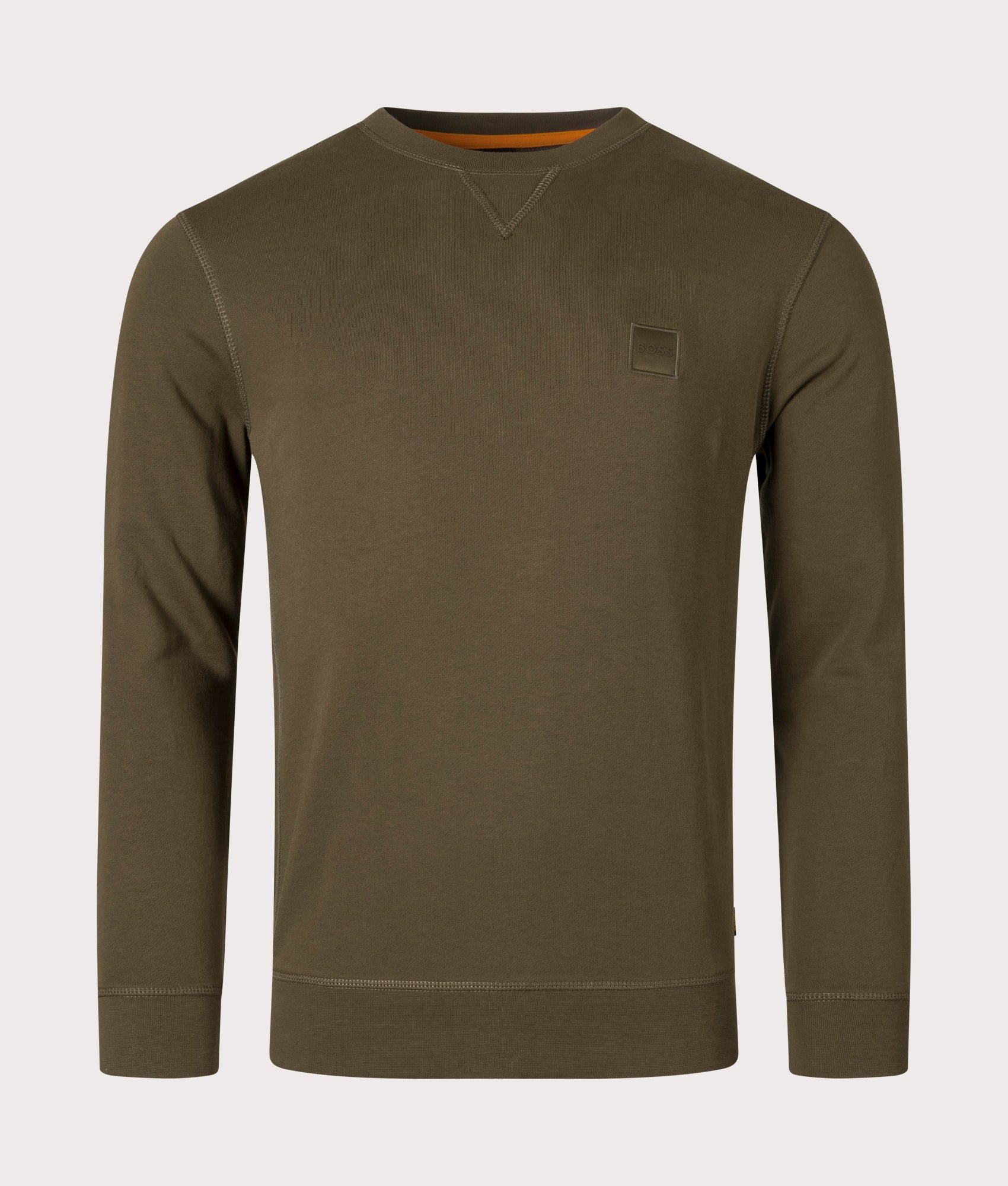 BOSS Mens Relaxed Fit Westart Sweatshirt - Colour: 308 Dark Green - Size: Medium