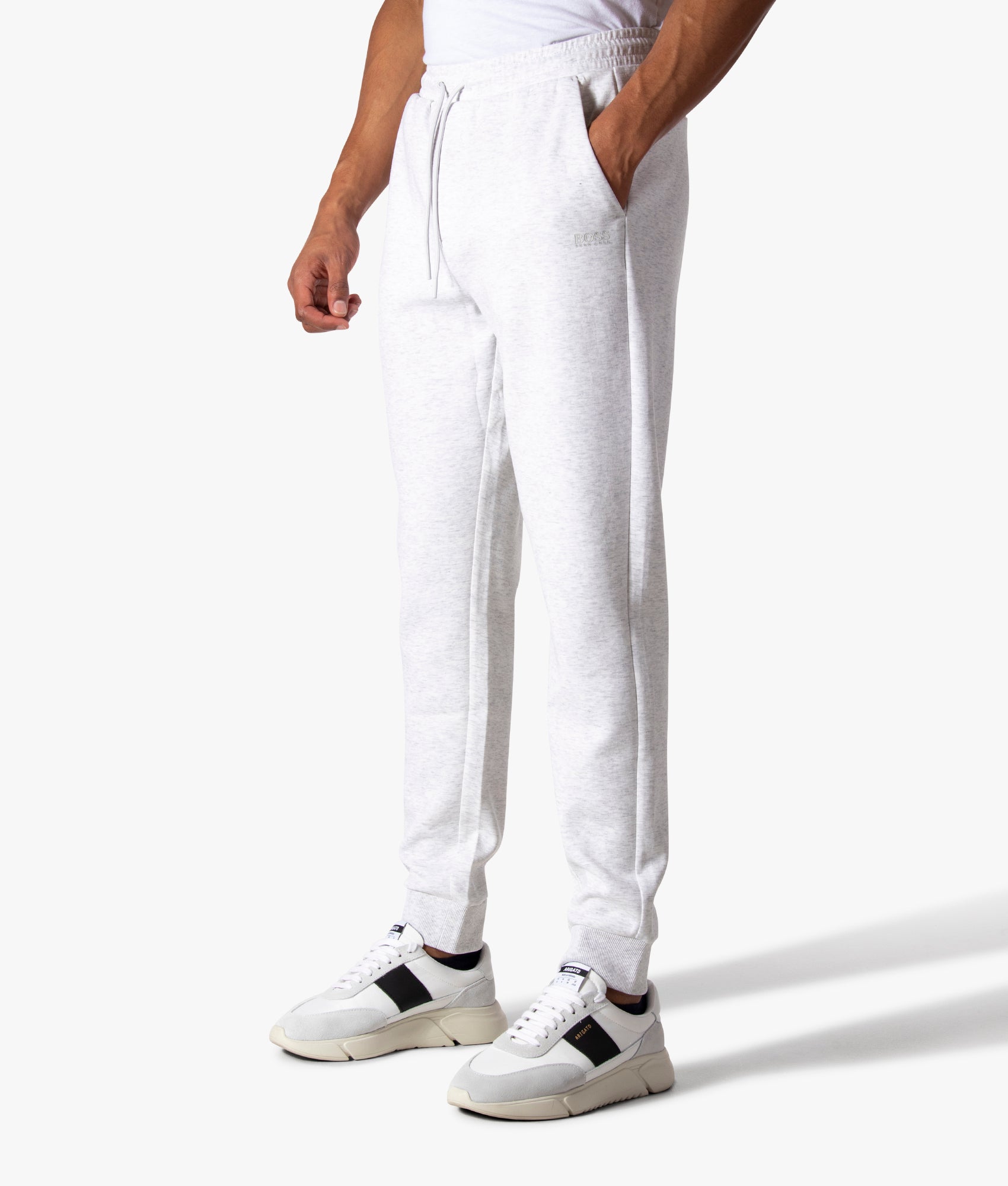 BOSS Mens Regular Fit Hadiko X Joggers - Colour: 057 Light Pastel Grey - Size: XL