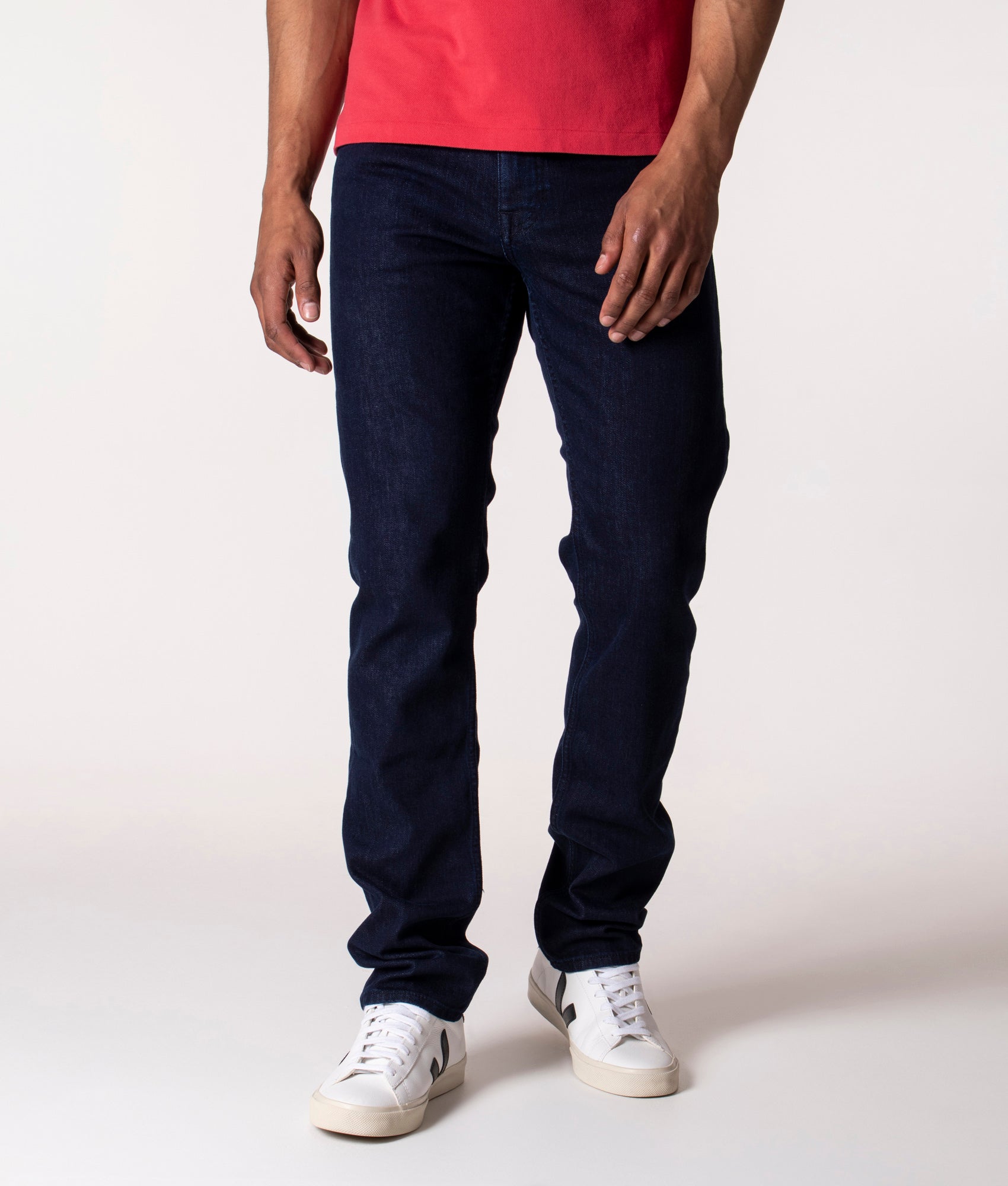 BOSS Mens Slim Fit Delaware Comfort Stretch Jeans - Colour: 415 Navy - Size: 32R