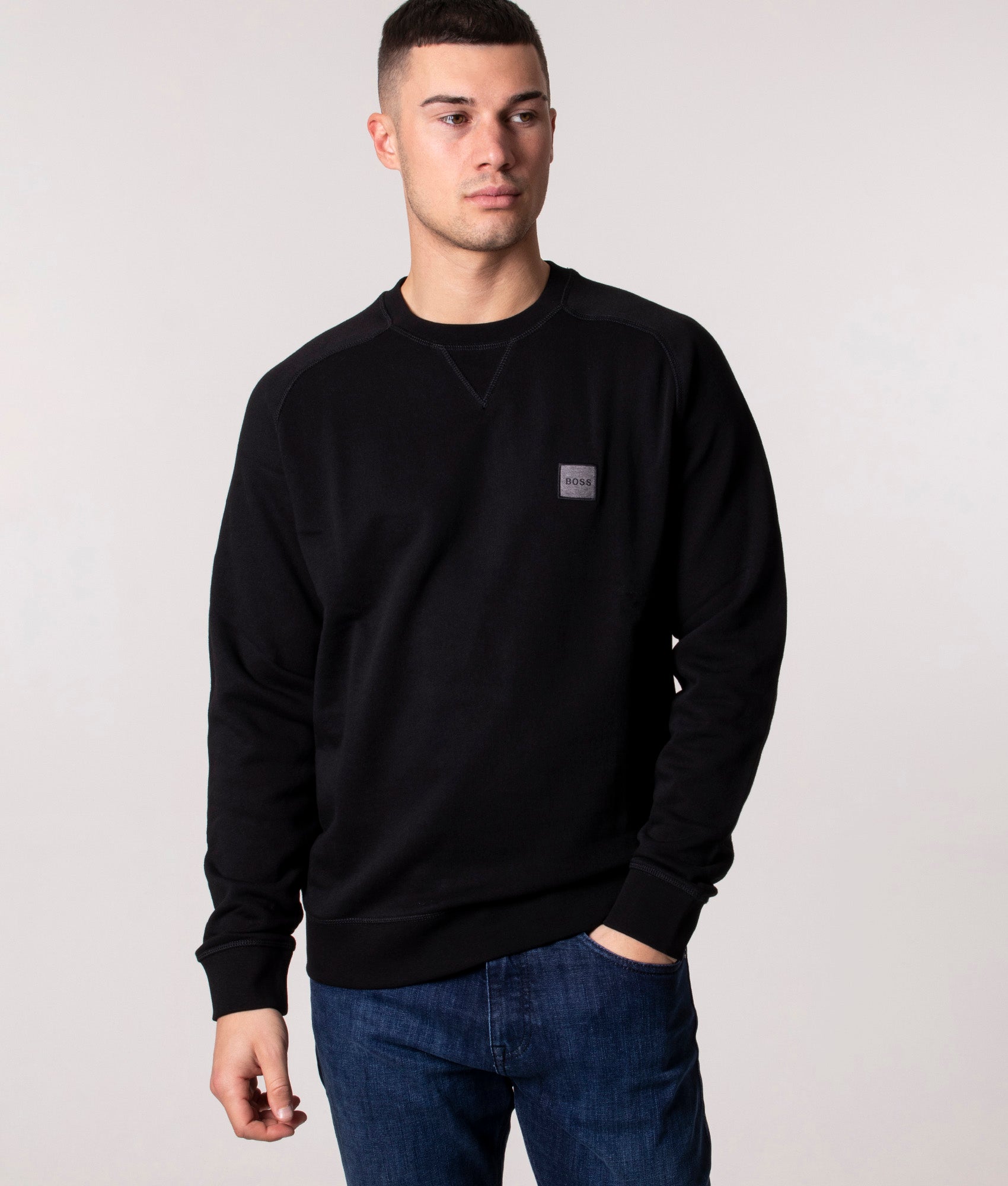 Westart Crew Neck Sweatshirt Black | BOSS | EQVVS