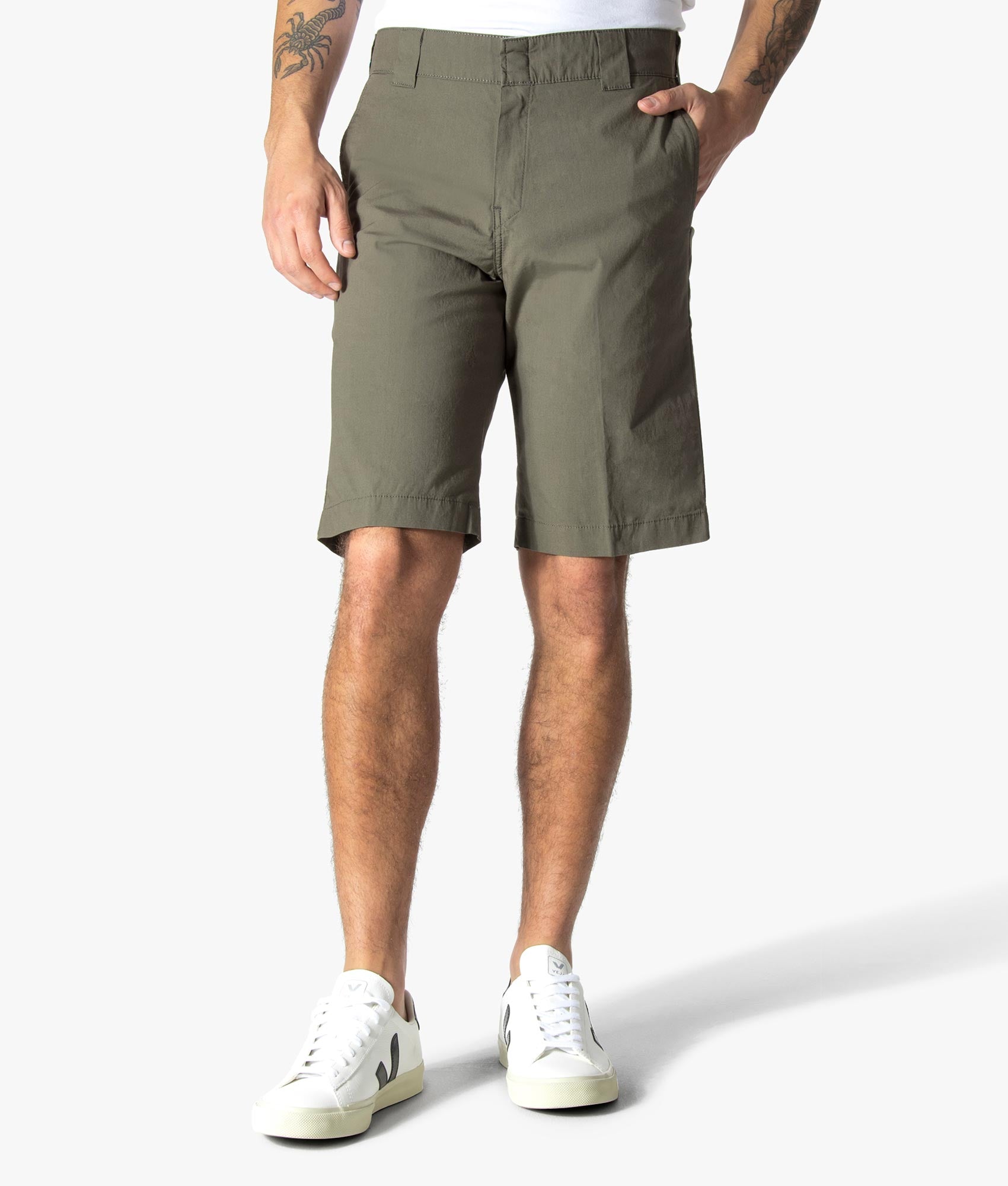 Carhartt WIP Mens Relaxed Fit Master Chino Shorts - Colour: 96602 Moor (Rinsed) - Size: 30W