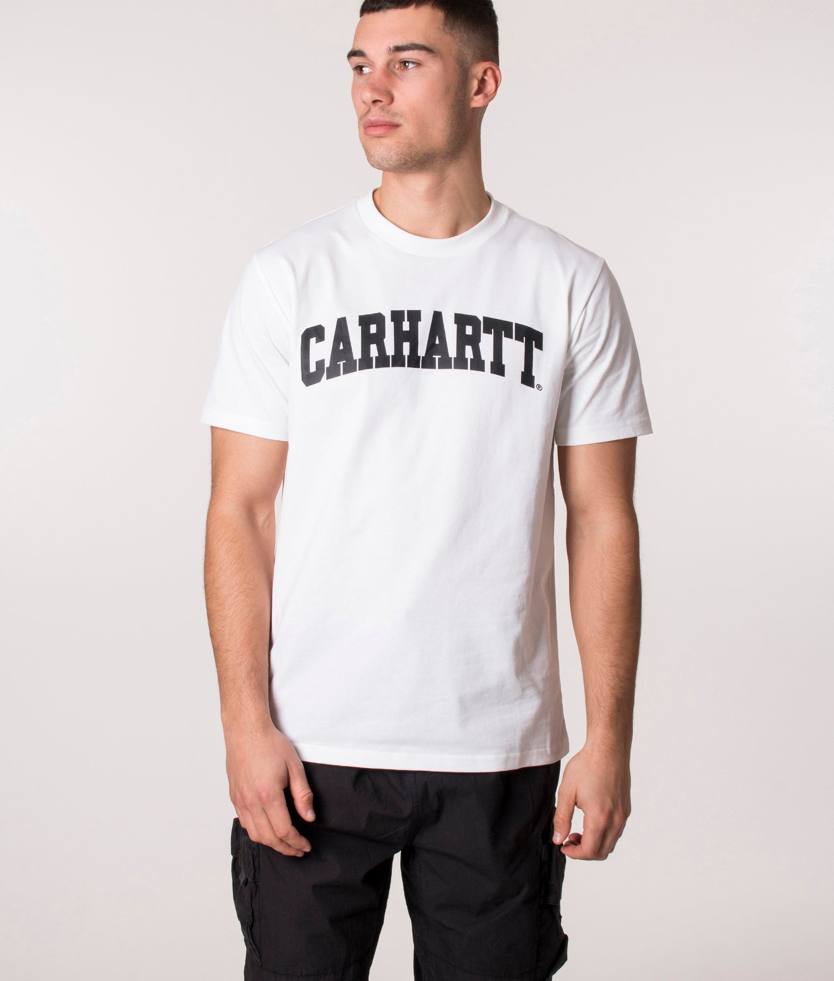 Carhartt WIP Mens University T-Shirt - Colour: 00AXX White/Black - Size: XL
