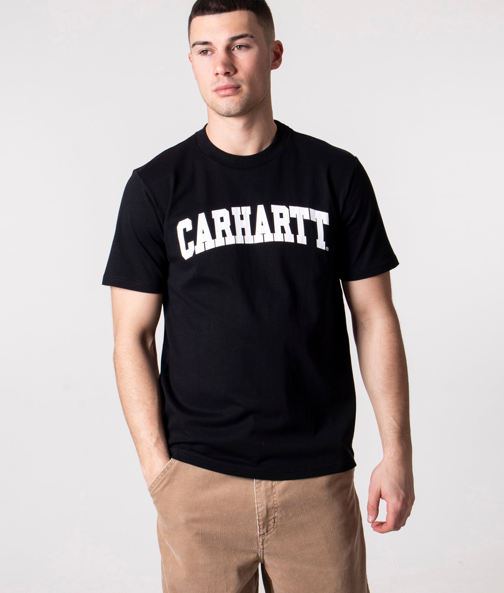 Carhartt WIP Mens University T-Shirt - Colour: 0D2XX Black/White - Size: XL