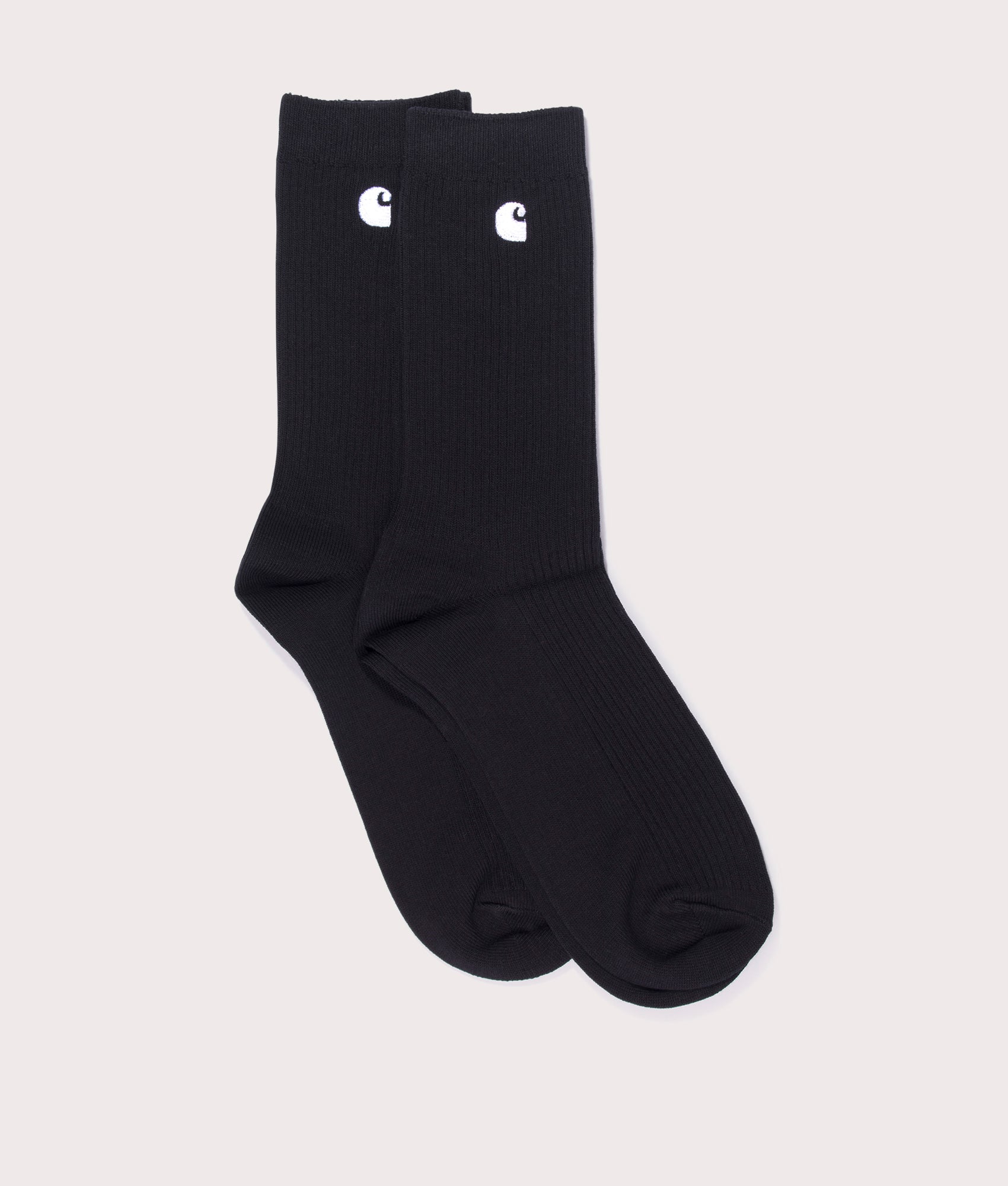 Carhartt WIP Mens Two Pack of Madison Socks - Colour: 1A5XX Black/White - Size: One Size