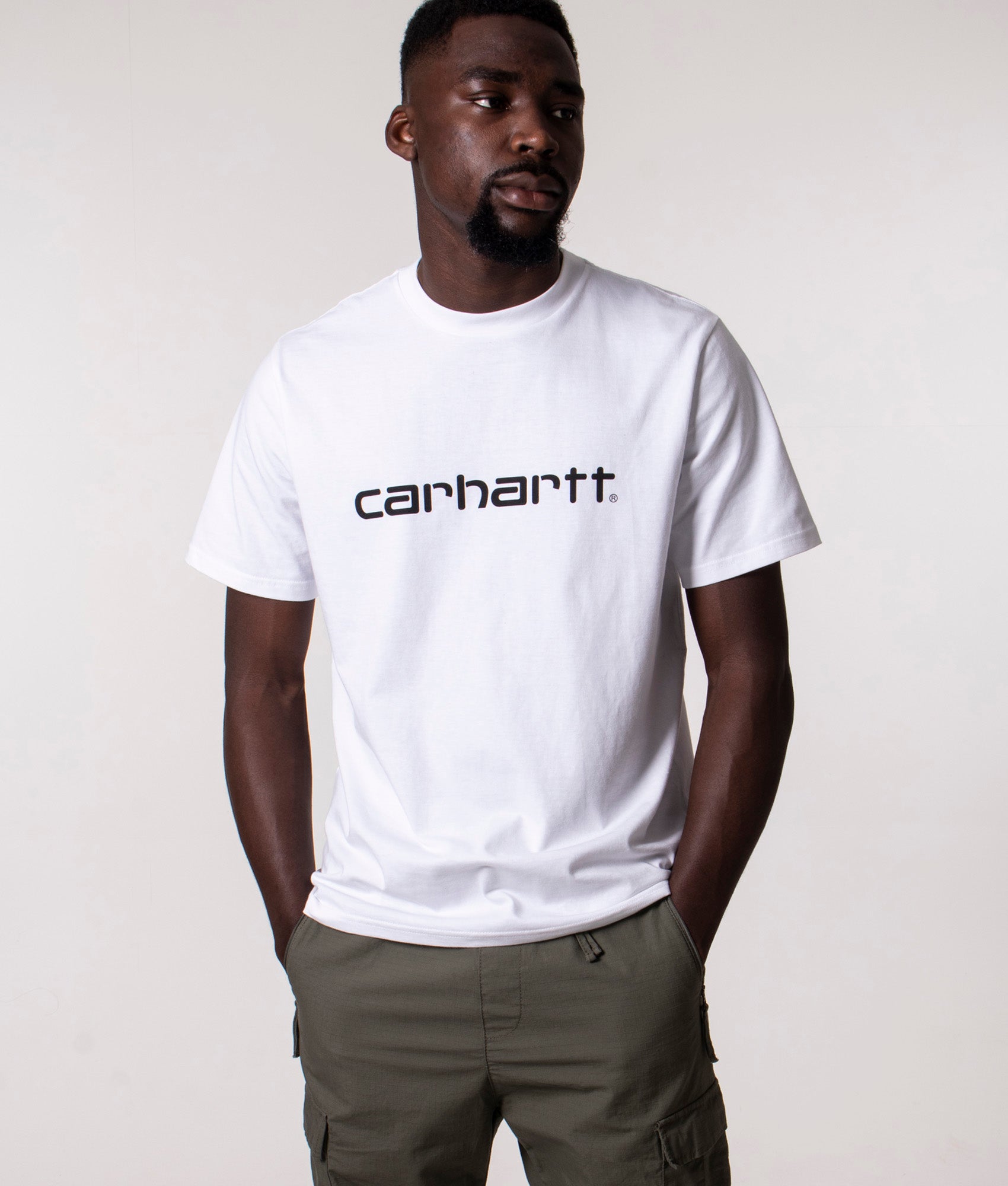 Carhartt WIP Mens Script T-Shirt - Colour: 00AXX White/Black - Size: XL