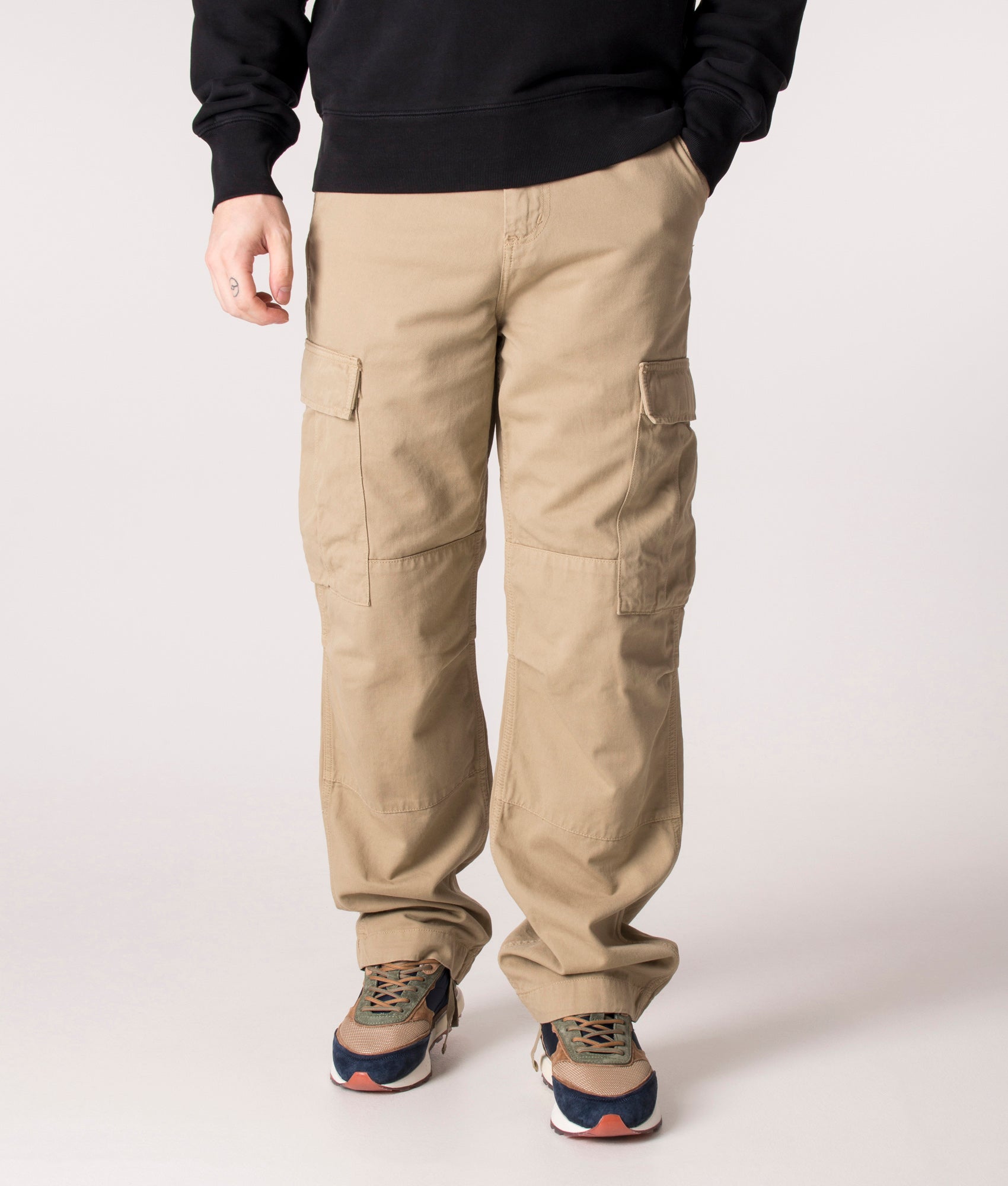 Carhartt WIP Mens Regular Fit Cargo Pants - Colour: 0VZGD Ammonite - Size: 36W