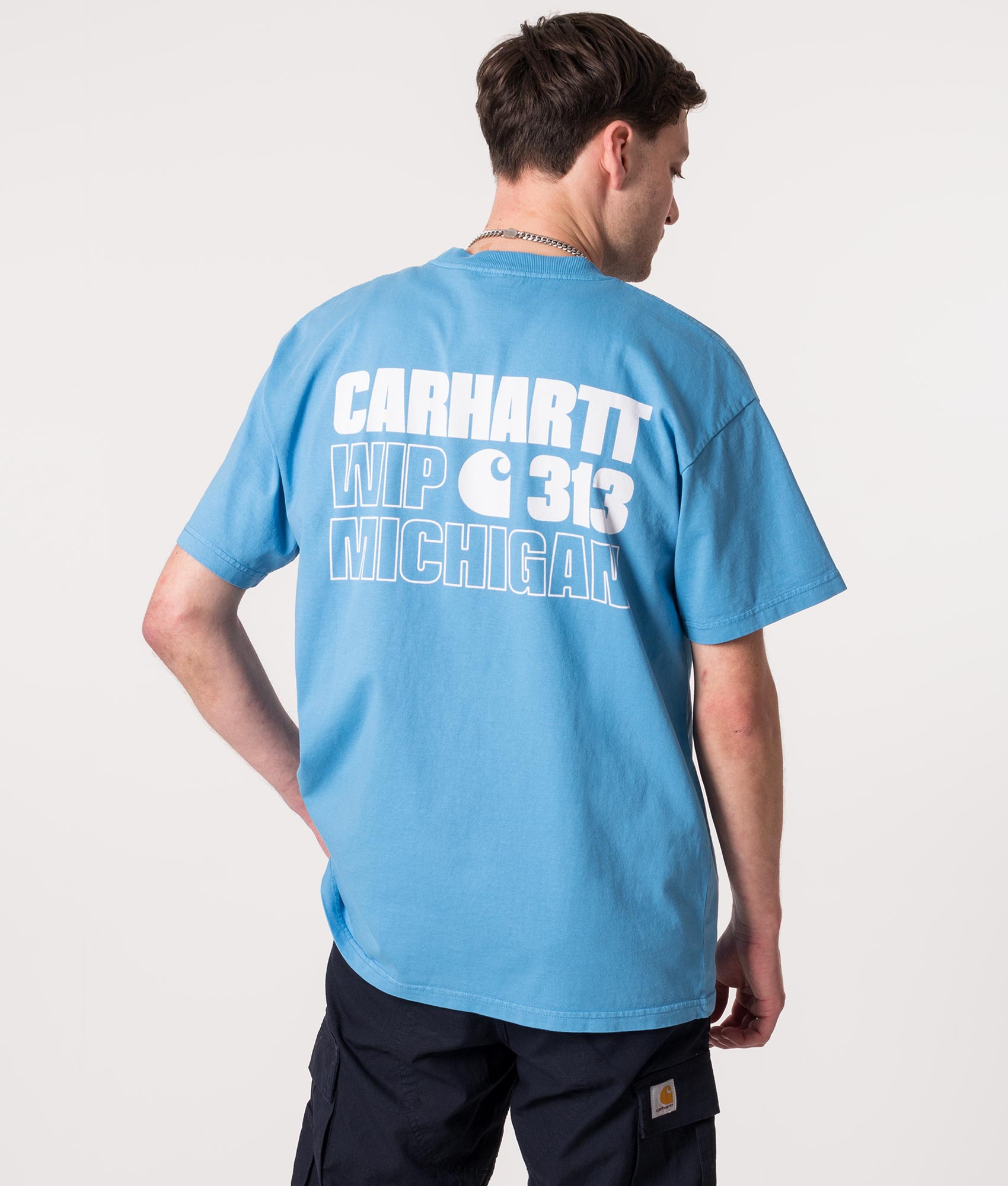 Carhartt WIP Mens Relaxed Fit Manual T-Shirt - Colour: 1D5GD Piscine - Size: XL