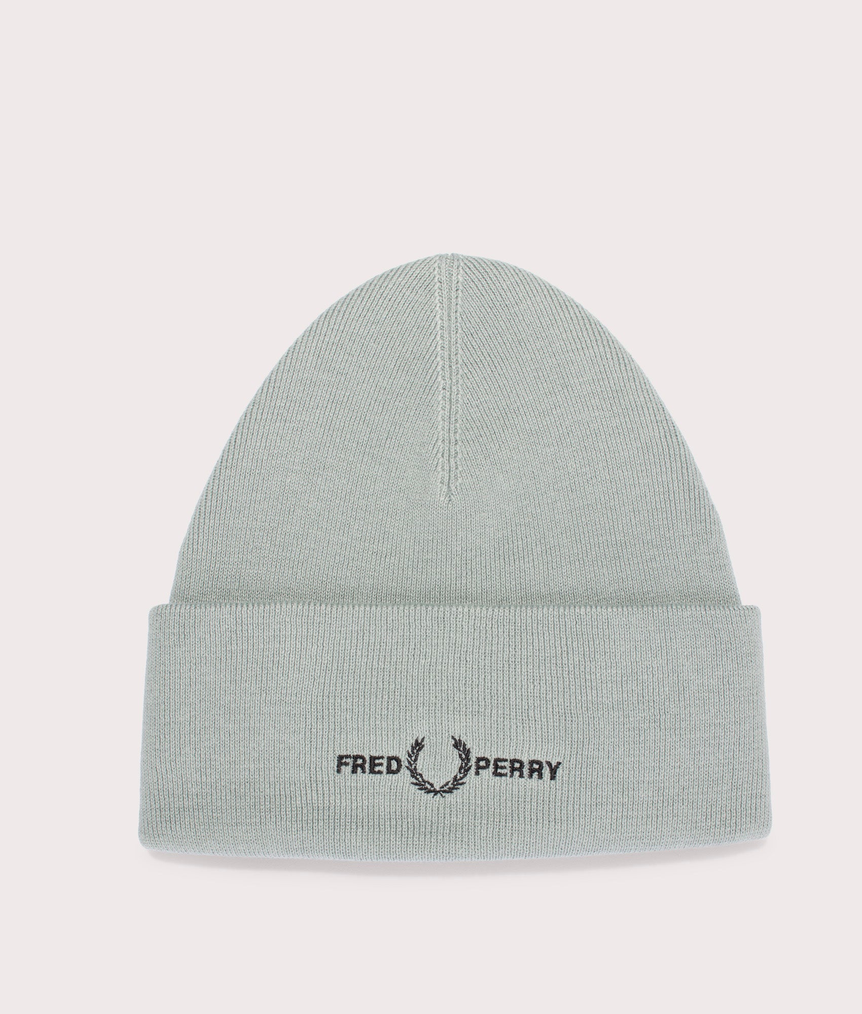 Fred Perry Mens Graphic Beanie - Colour: 959 Silver Blue - Size: One Size