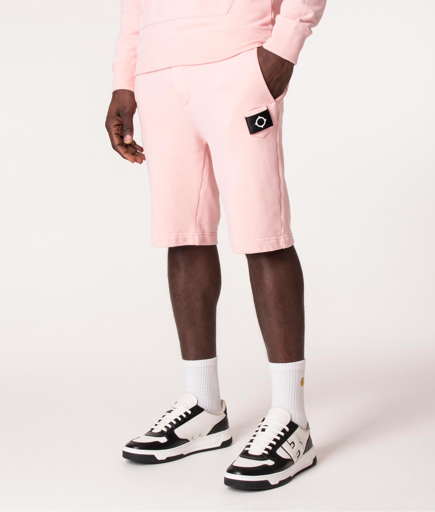 MA.Strum Mens Regular Fit Core Sweat Shorts - Colour: M529 Mud Pink - Size: Large