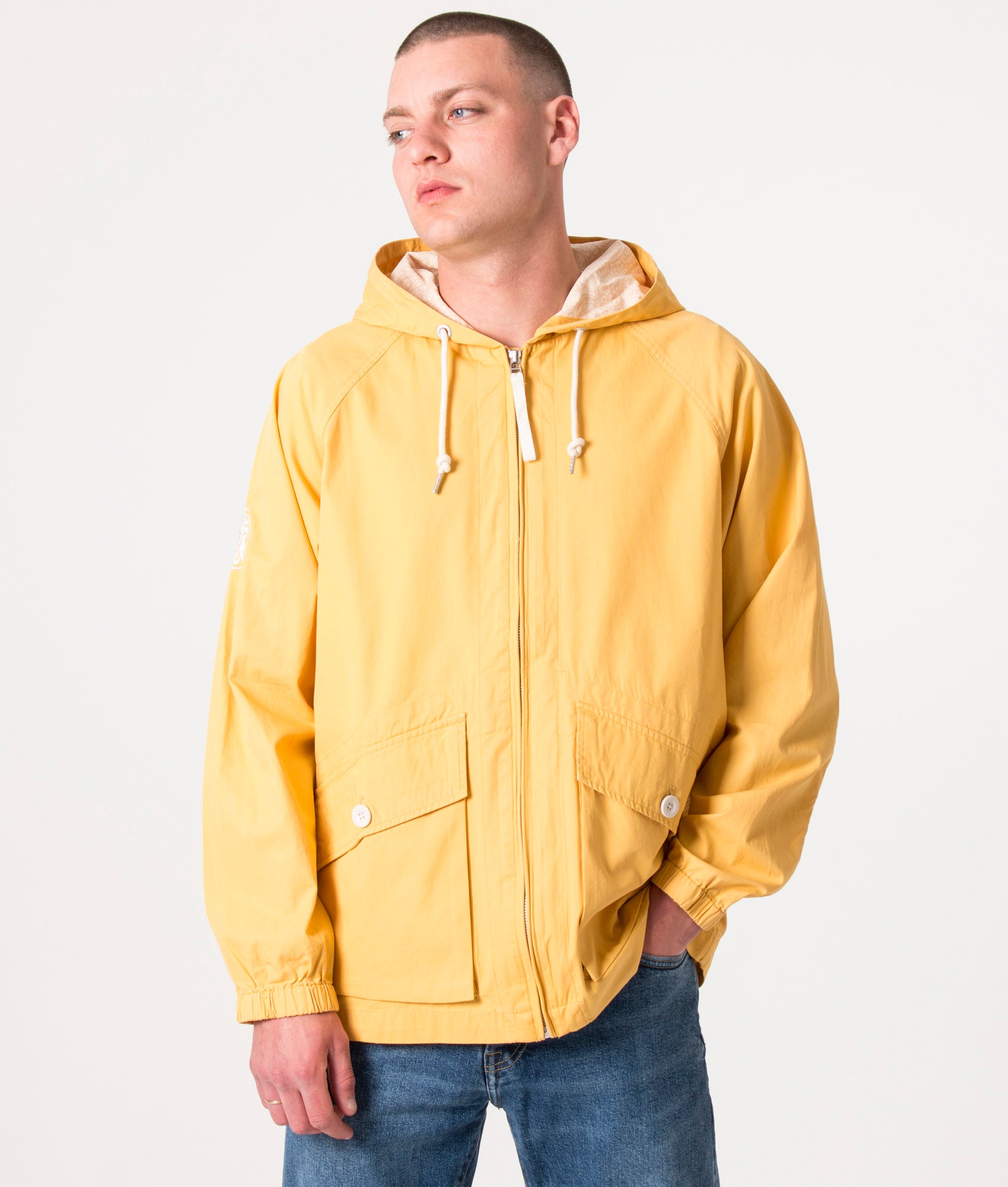 Pretty Green Mens Lightweight Cotton Jacket - Colour: Yellow - Size: Medium