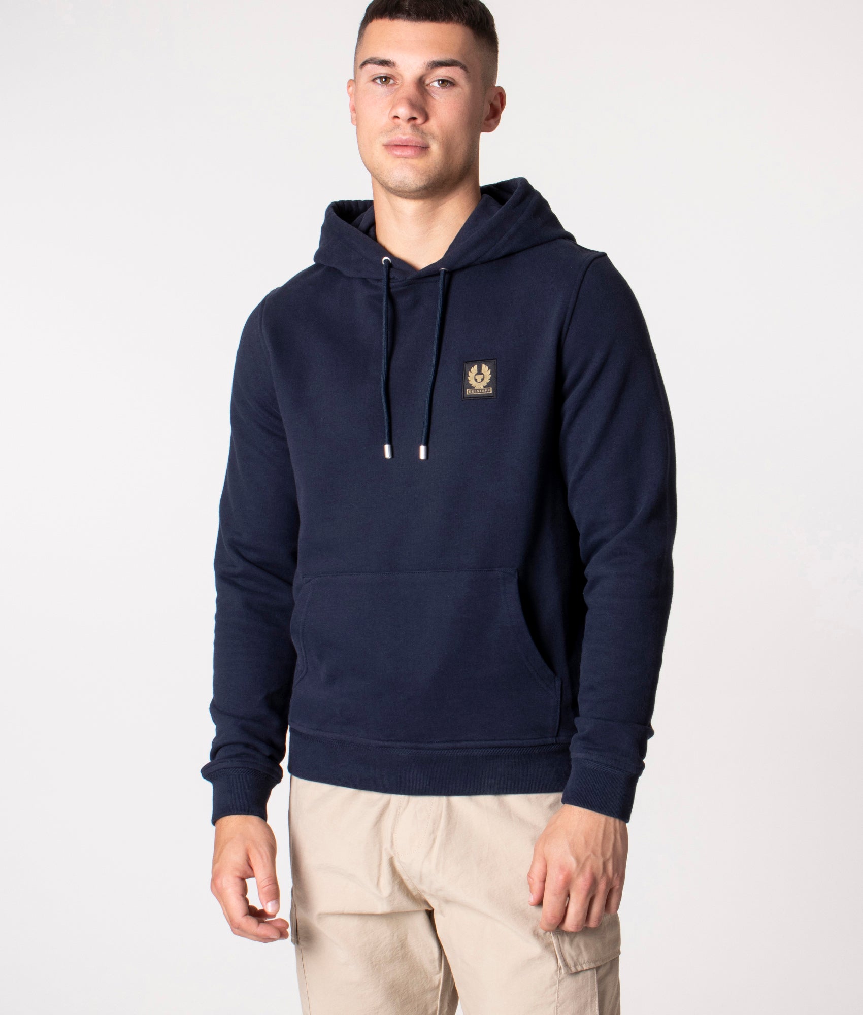 Belstaff Mens Belstaff Hoodie - Colour: DKINK Dark Ink - Size: Medium