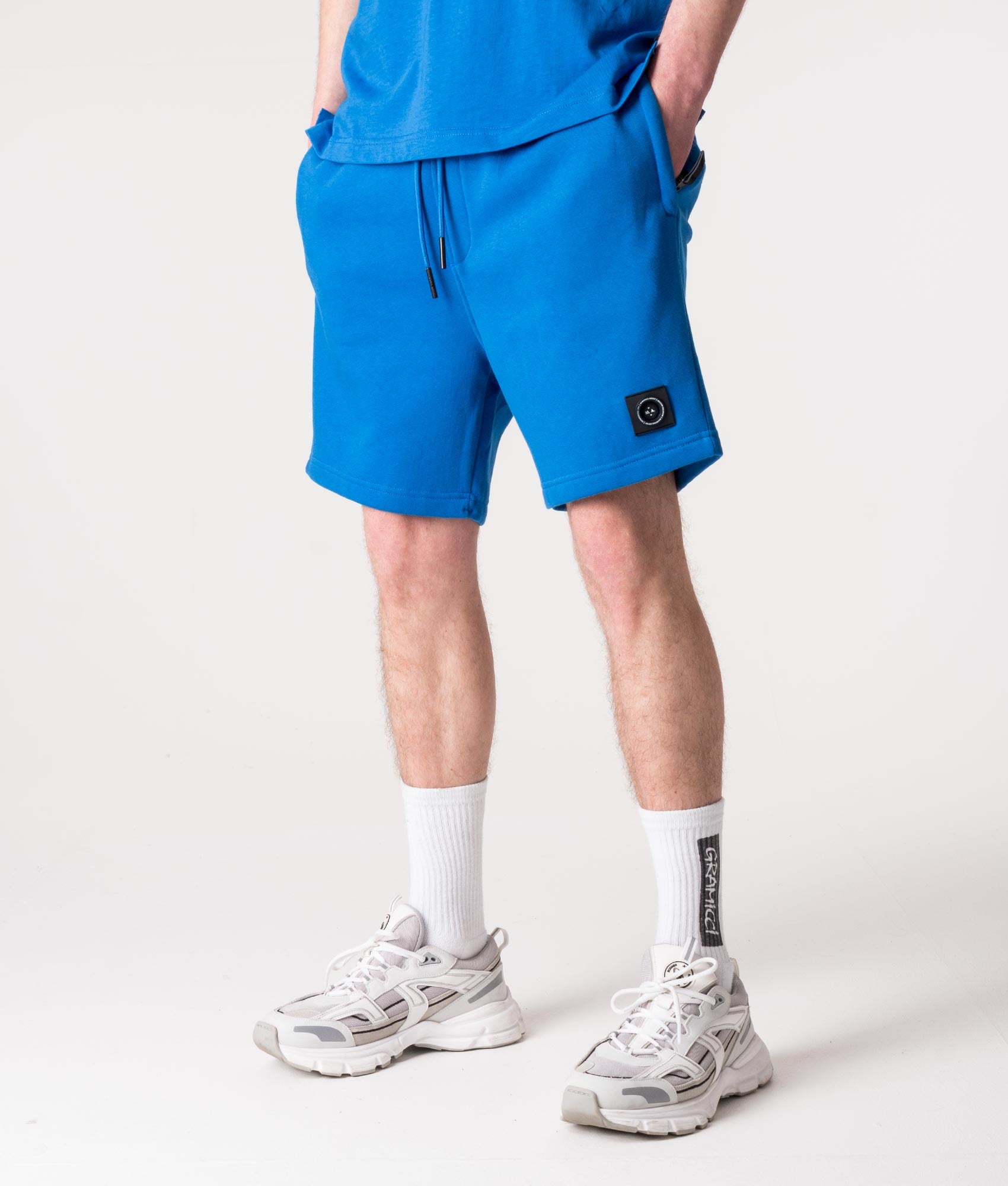 Marshall Artist Mens Regular Fit Siren Fleece Sweat Shorts - Colour: 045 Radial Blue - Size: XL
