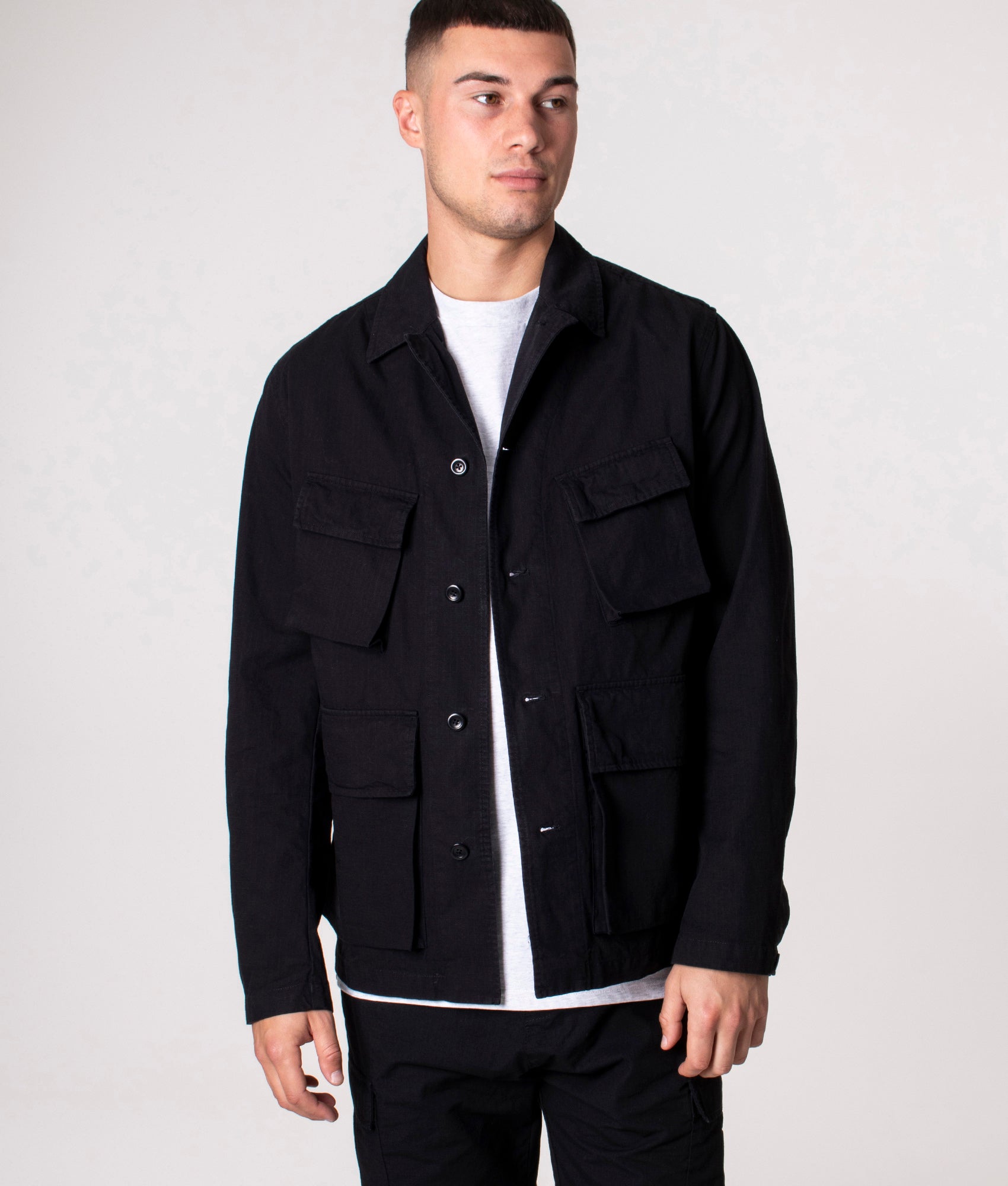 Norse Projects Mens Mads Ripstop Tab Series Overshirt - Colour: 9999 Black - Size: Large