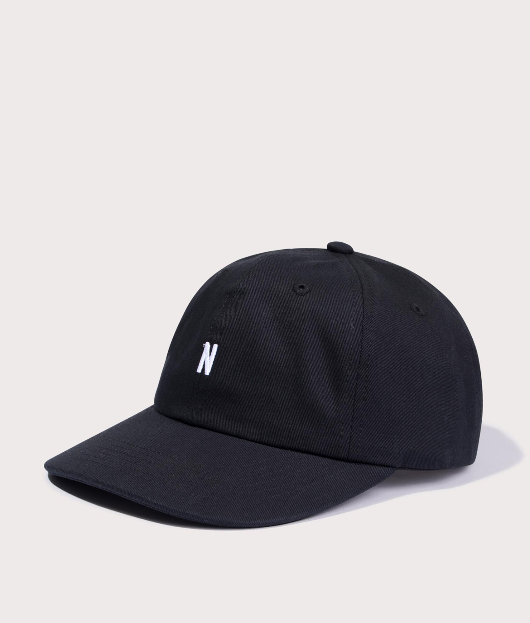 Norse Projects Mens Twill Sports Cap - Colour: 9999 Black - Size: One Size