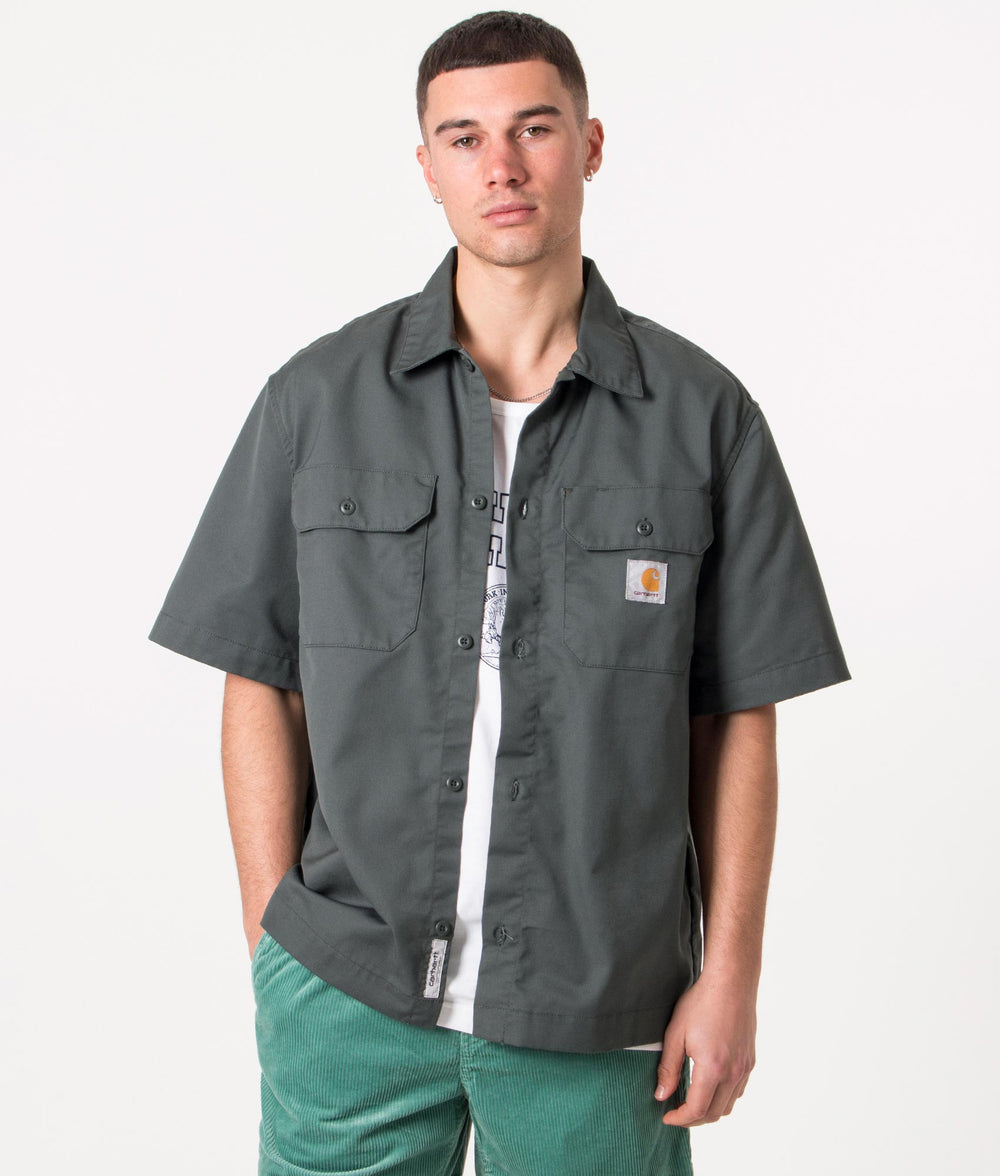 Carhartt WIP Men's Craft Short Sleeve Shirt - Brown - Casual Shirts