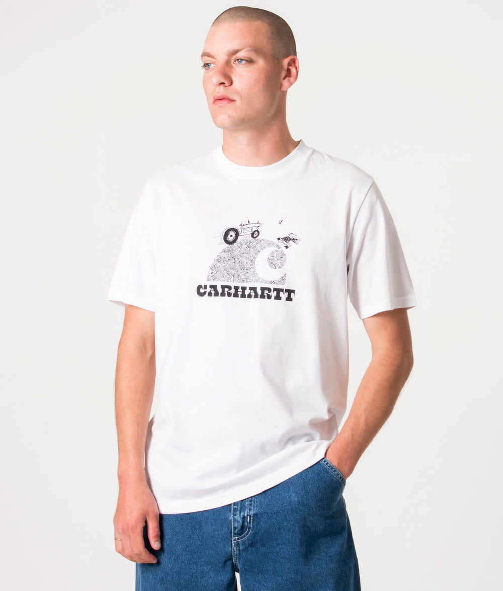 CARHARTT WIP RADIANT CREW NECK T-SHIRT IN SOLID COLOR COTTON