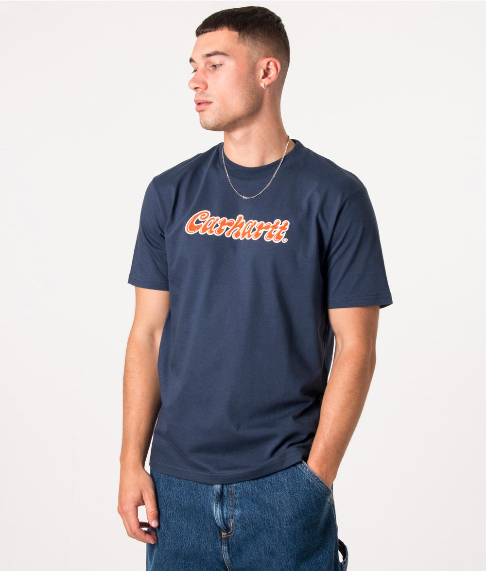 CARHARTT WIP Liquid Script Slim-Fit Logo-Print Cotton-Jersey T-Shirt for  Men