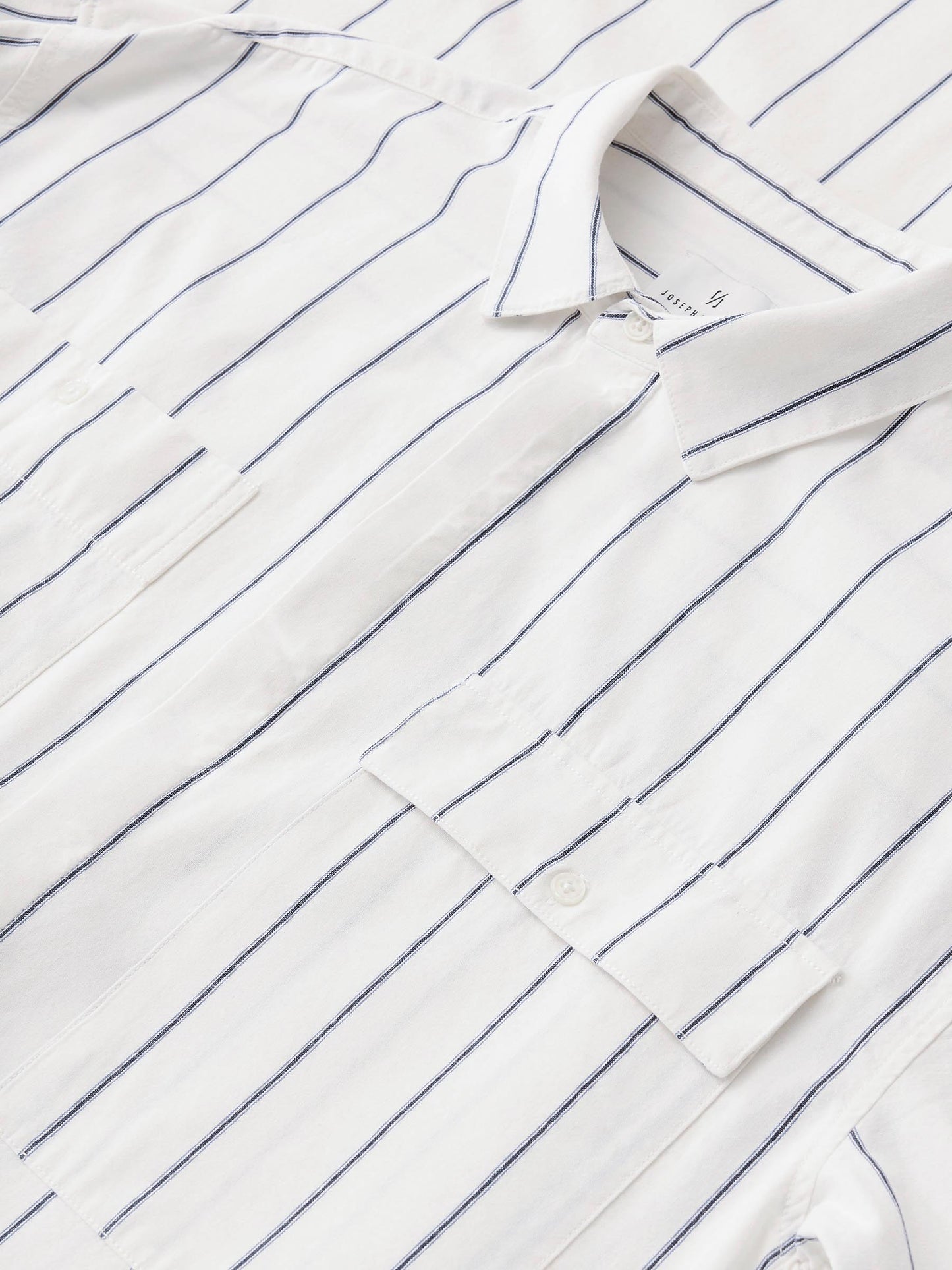 Asymmetrical Pocket Shirt - White Stripe – JOSEPH & JAMES