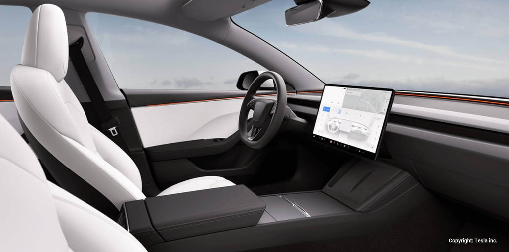 Tesla Model 3 2024 weißer Innenraum