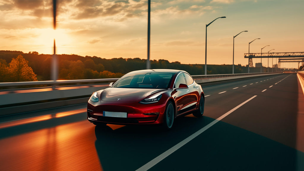 Tesla Model 3 Fahrt nach der Abholung
