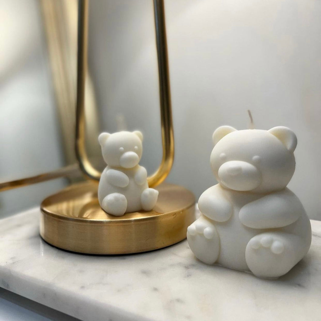Teddy Bear Candle Mold 3D Fondant Cake Border Mold Handmade Resin