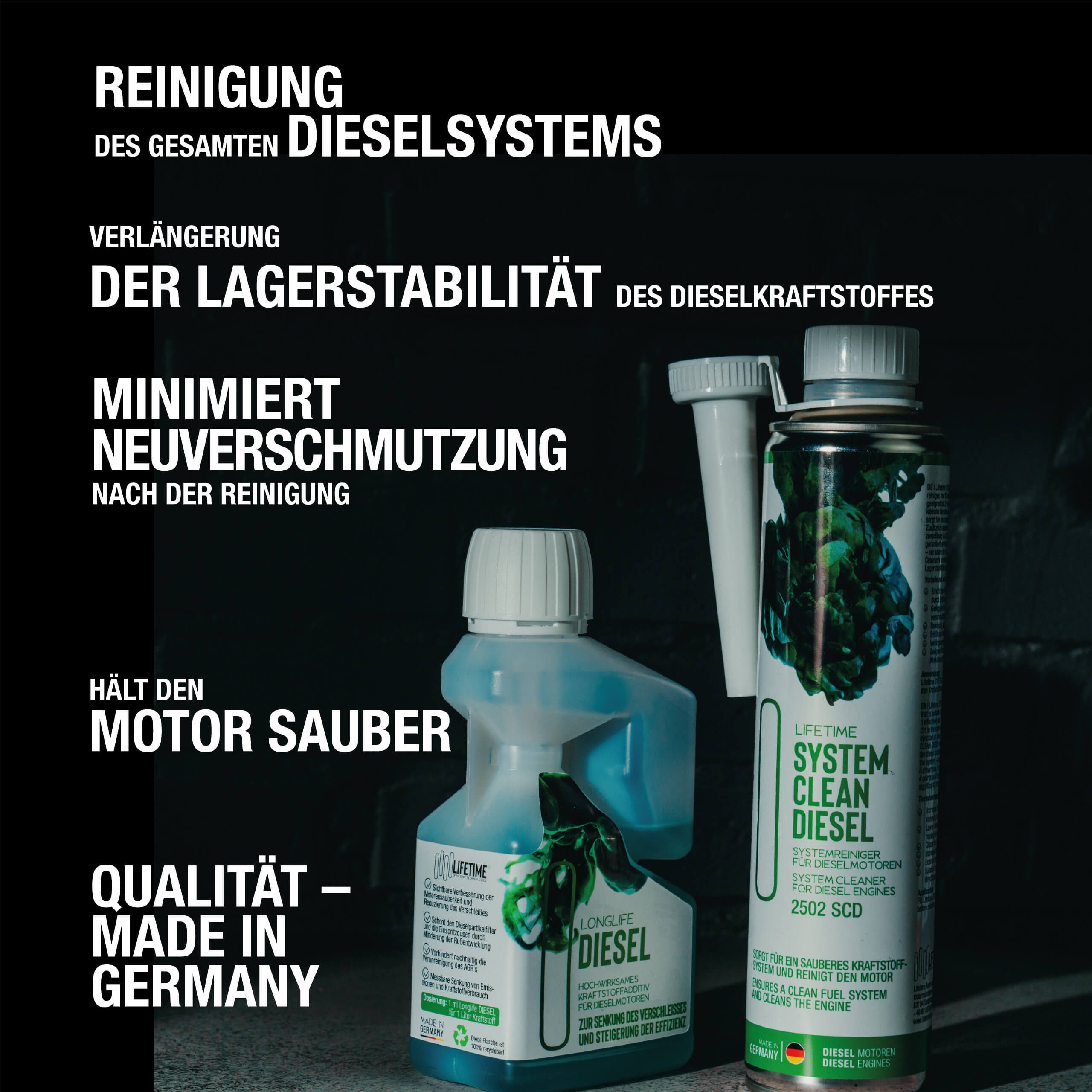 LIFETIME AGR & DPF Reinigungs-Kit, AGR Reiniger Diesel Additiv, DPF Reiniger  Diesel Reiniger, AGR & DPF Kur für ca. 6 Tanks