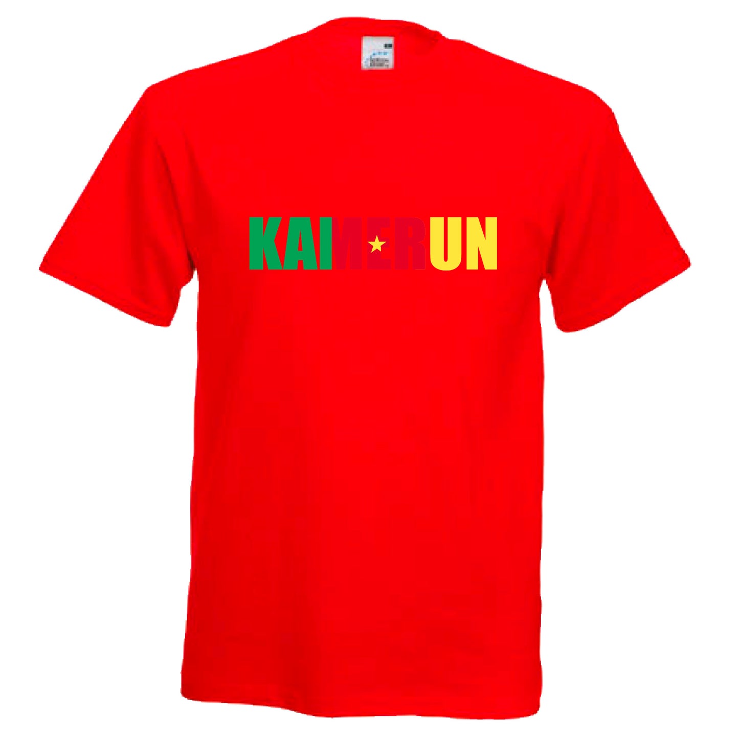 INDIGOS UG - T-Shirt Herren - Kamerun - Schriftzug - Fussball