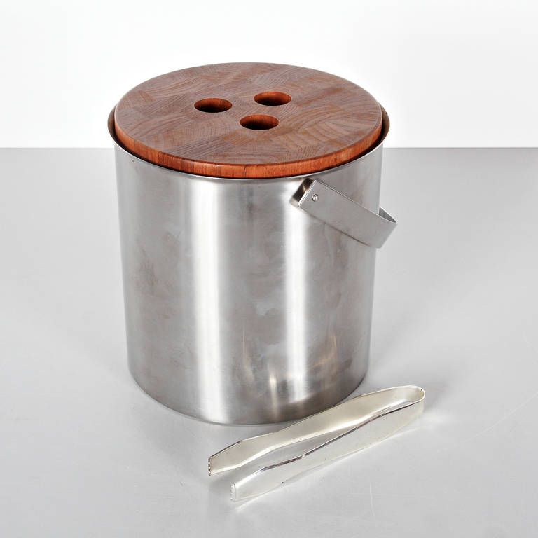 Arne Jacobsen Teak Ice Bucket Small